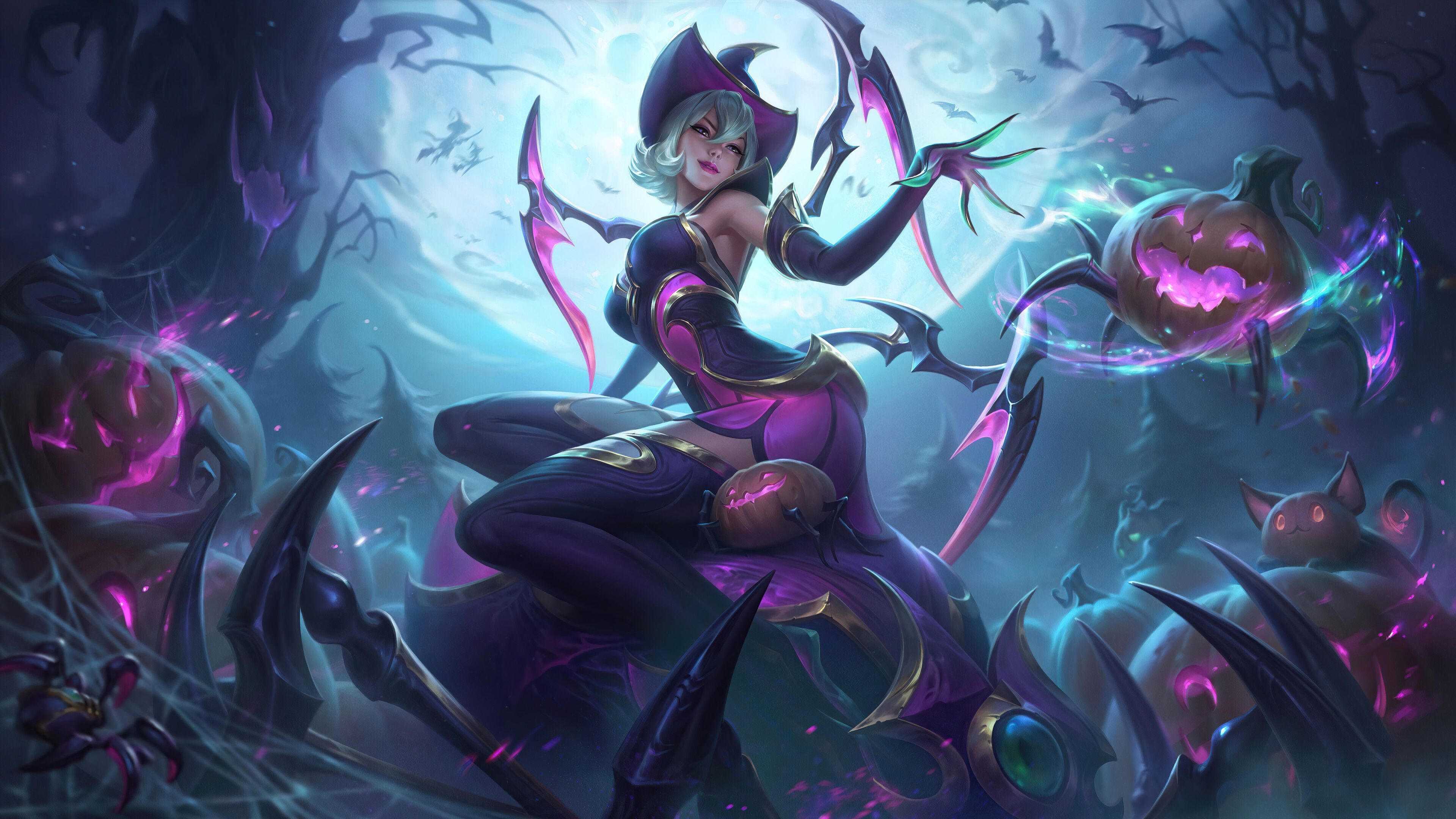 3840x2160 Halloween Witch Wallpaper 14 image