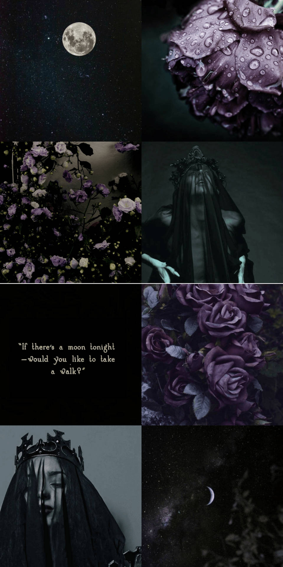 959x1920 Dark Violet Witchy Aesthetic Wallpaper
