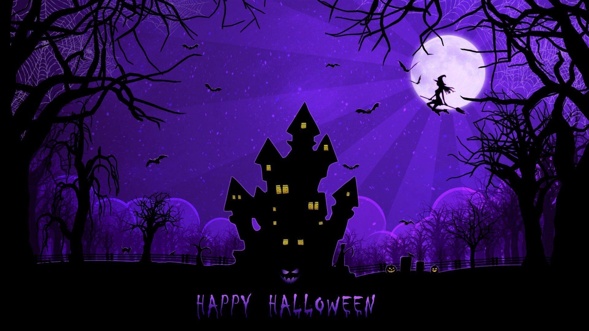 1920x1080 Purple Holiday Halloween HD Wallpaper
