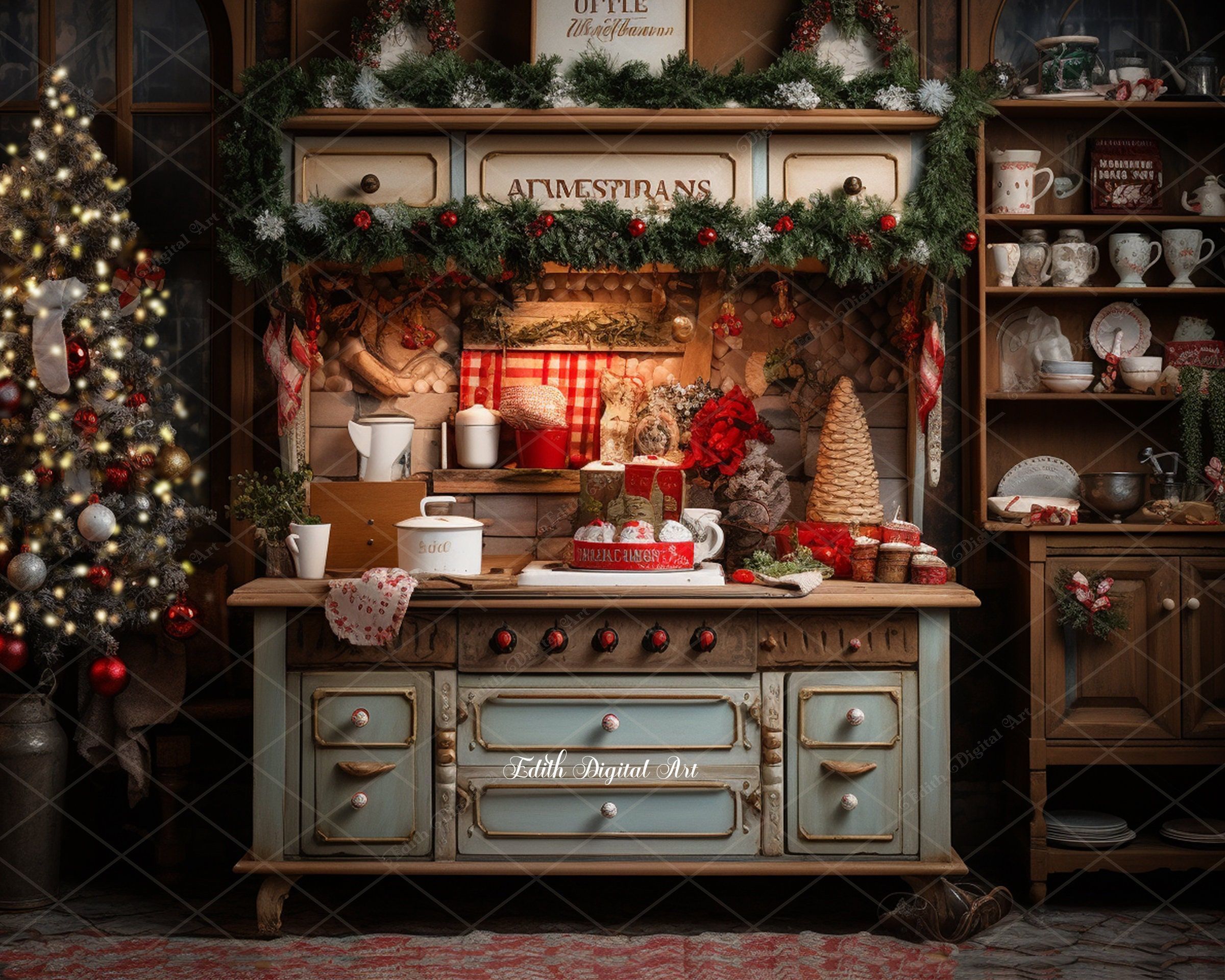 Christmas Kitchen Wallpapers - Top Free Christmas Kitchen Backgrounds ...