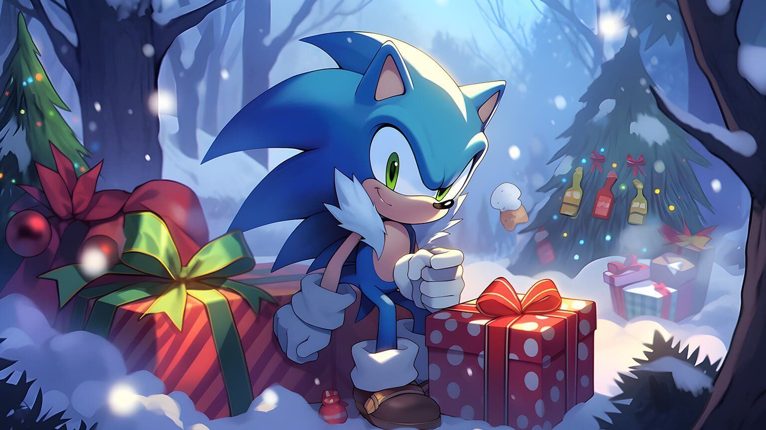1536x864 Christmas Gifts Desktop Wallpaper