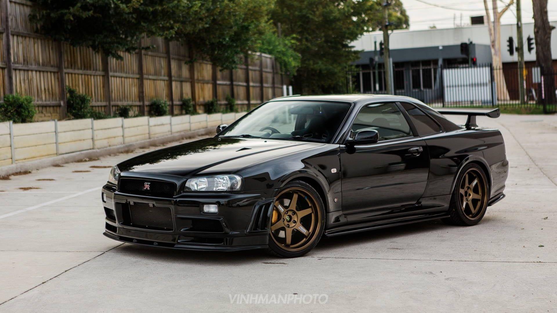1920x1080 Black Nissan Skyline GT R, Nissan Skyline GT R R34 V Spec II