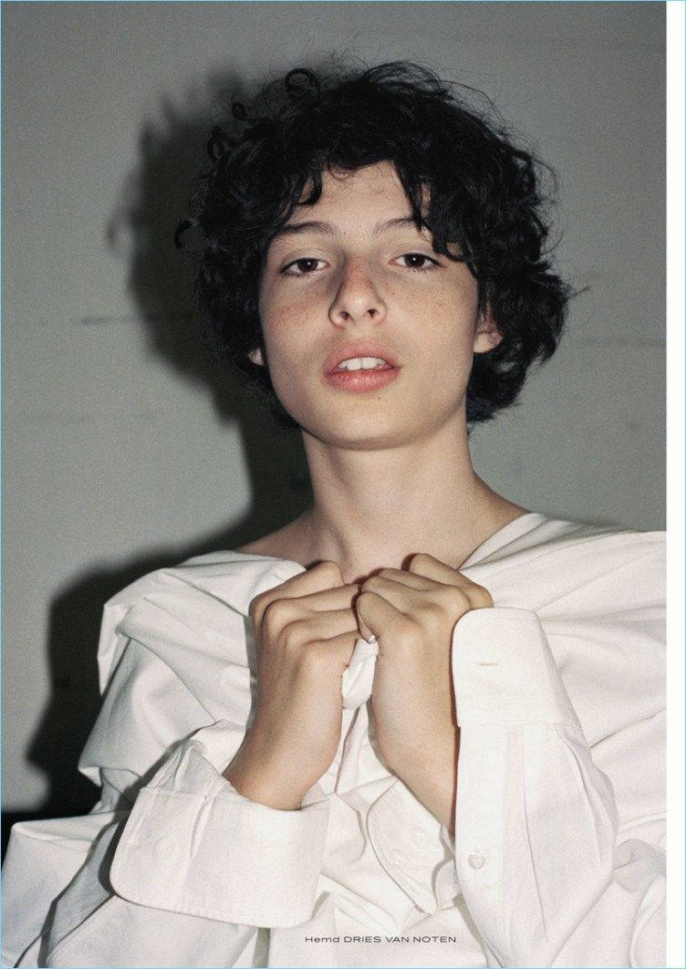 752x1062 Finn Wolfhard Modeling Wallpaper