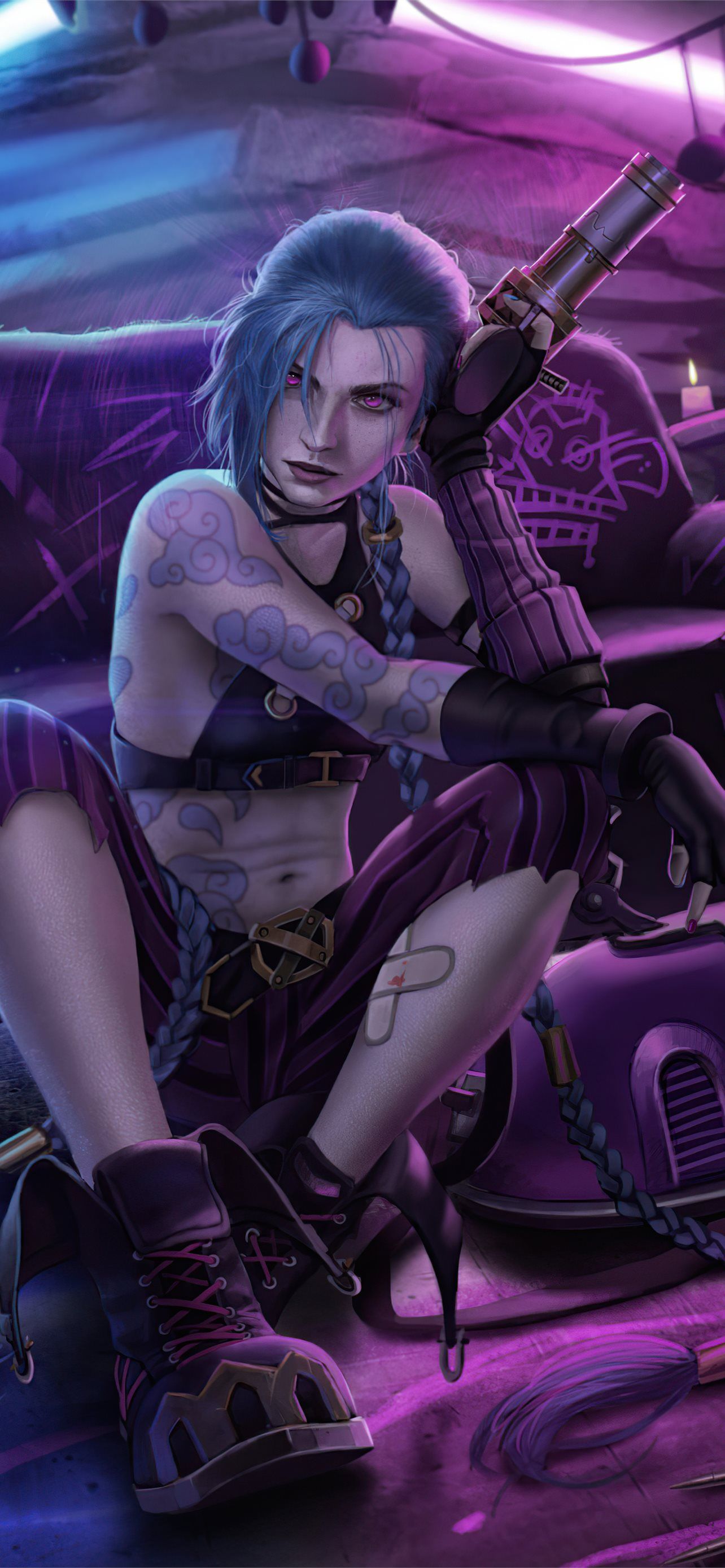 1284x2778 jinx arcane league of legends iPhone