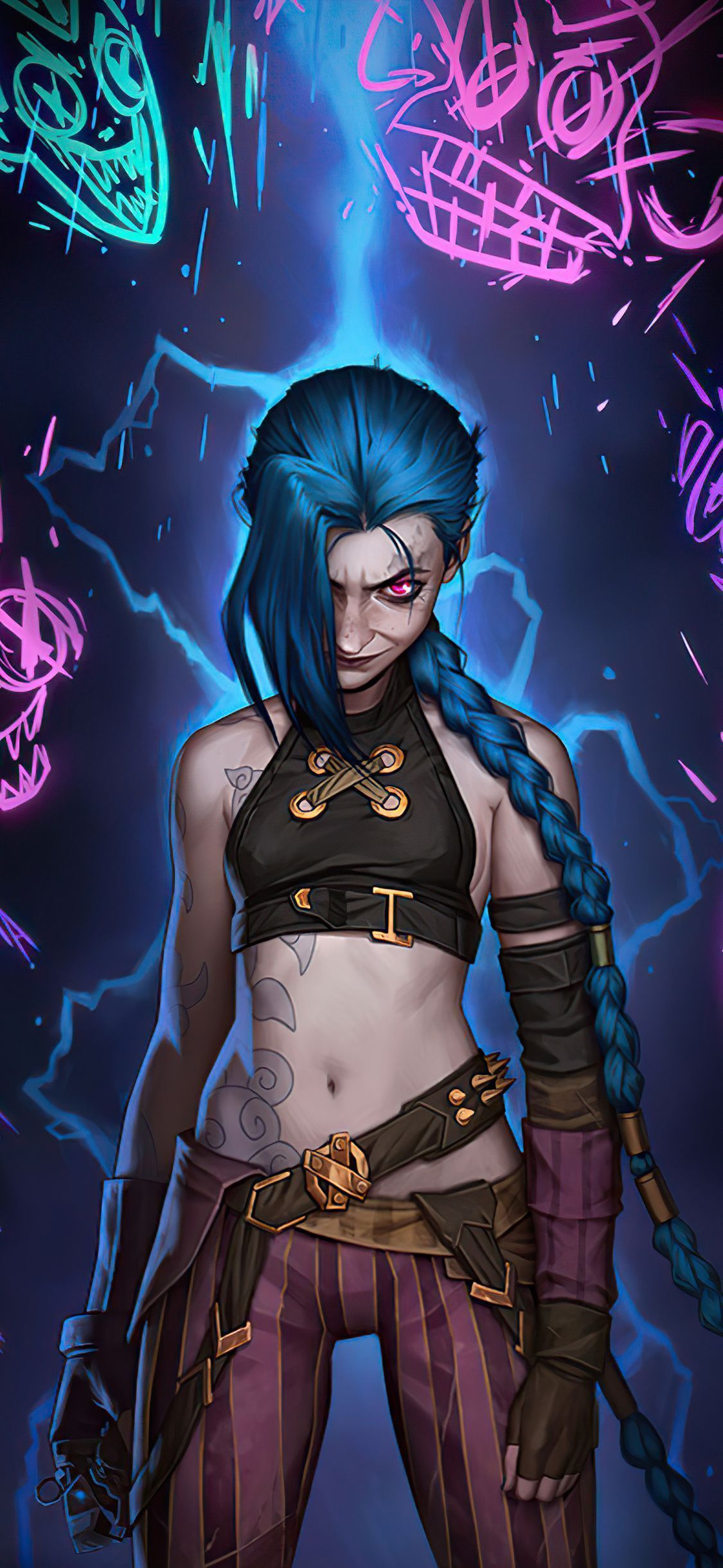 1125x2436 Jinx Arcane Lol 4k iPhone XS