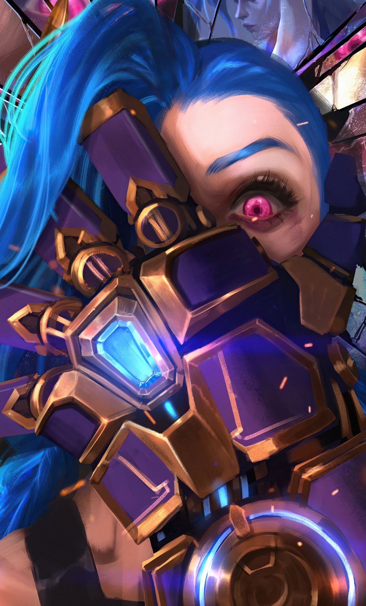 1280x2120 Arcane Jinx Phone 4k Wallpaper