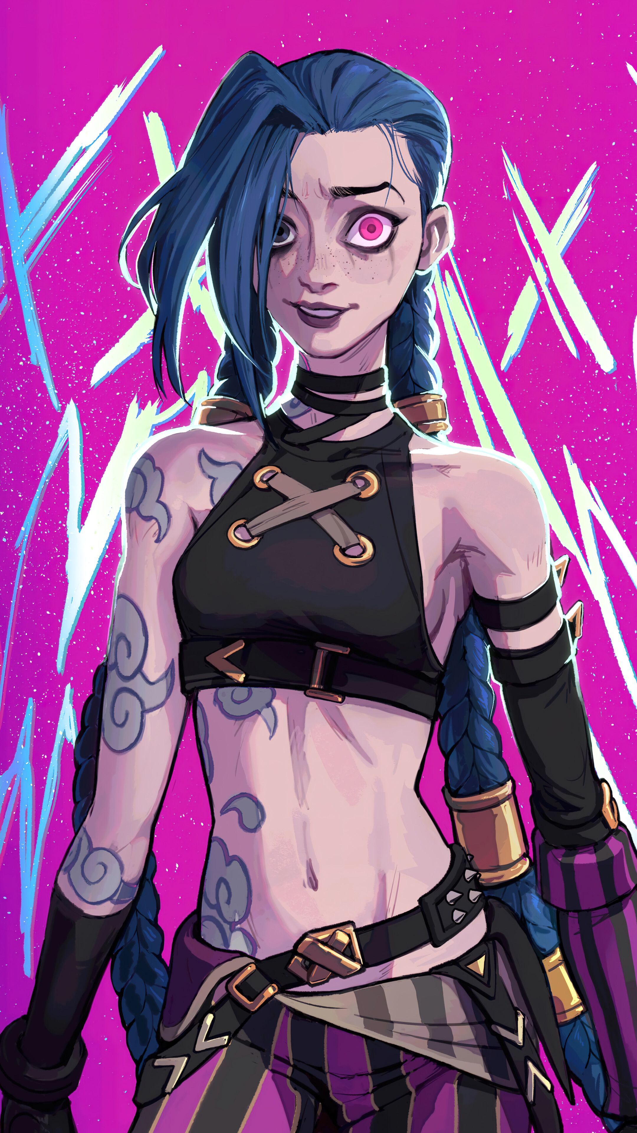 2160x3840 Jinx Arcane Wallpaper iPhone Phone 4K