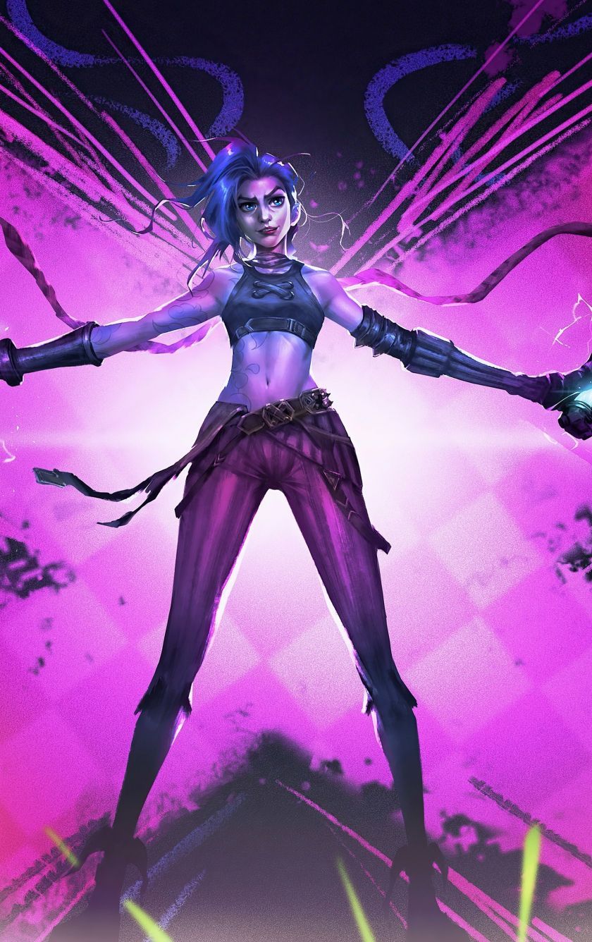 840x1336 wallpaper 840x1336 jinx, league