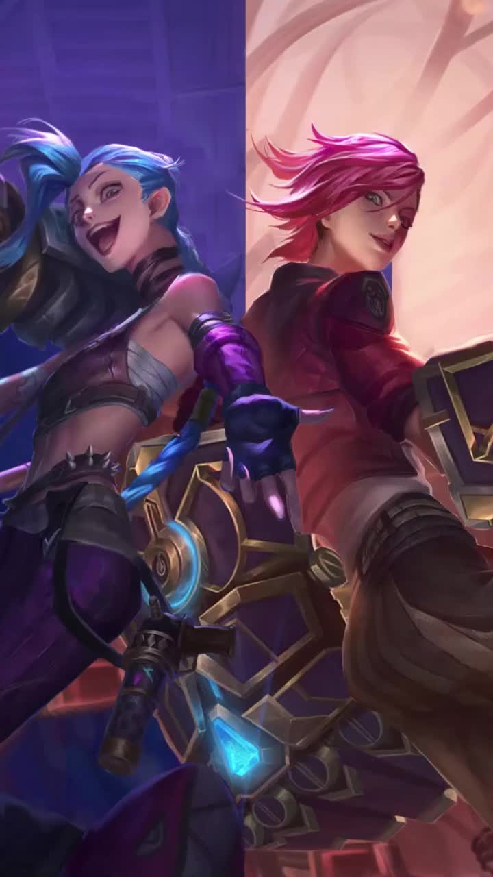 720x1280 Arcane Jinx and Vi Mobile Live Wallpaper