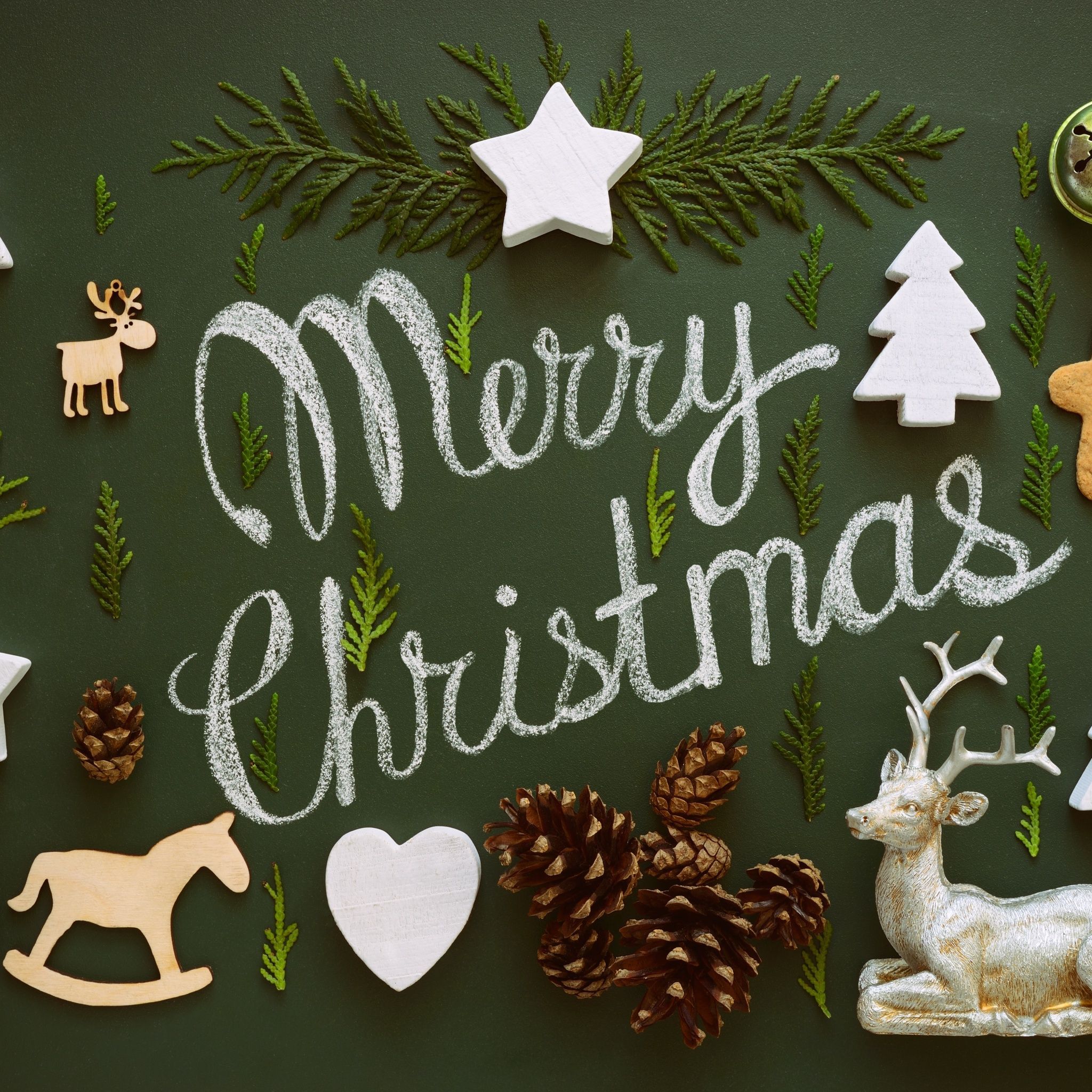 2048x2048 Merry Christmas Wallpaper 4K, 5K