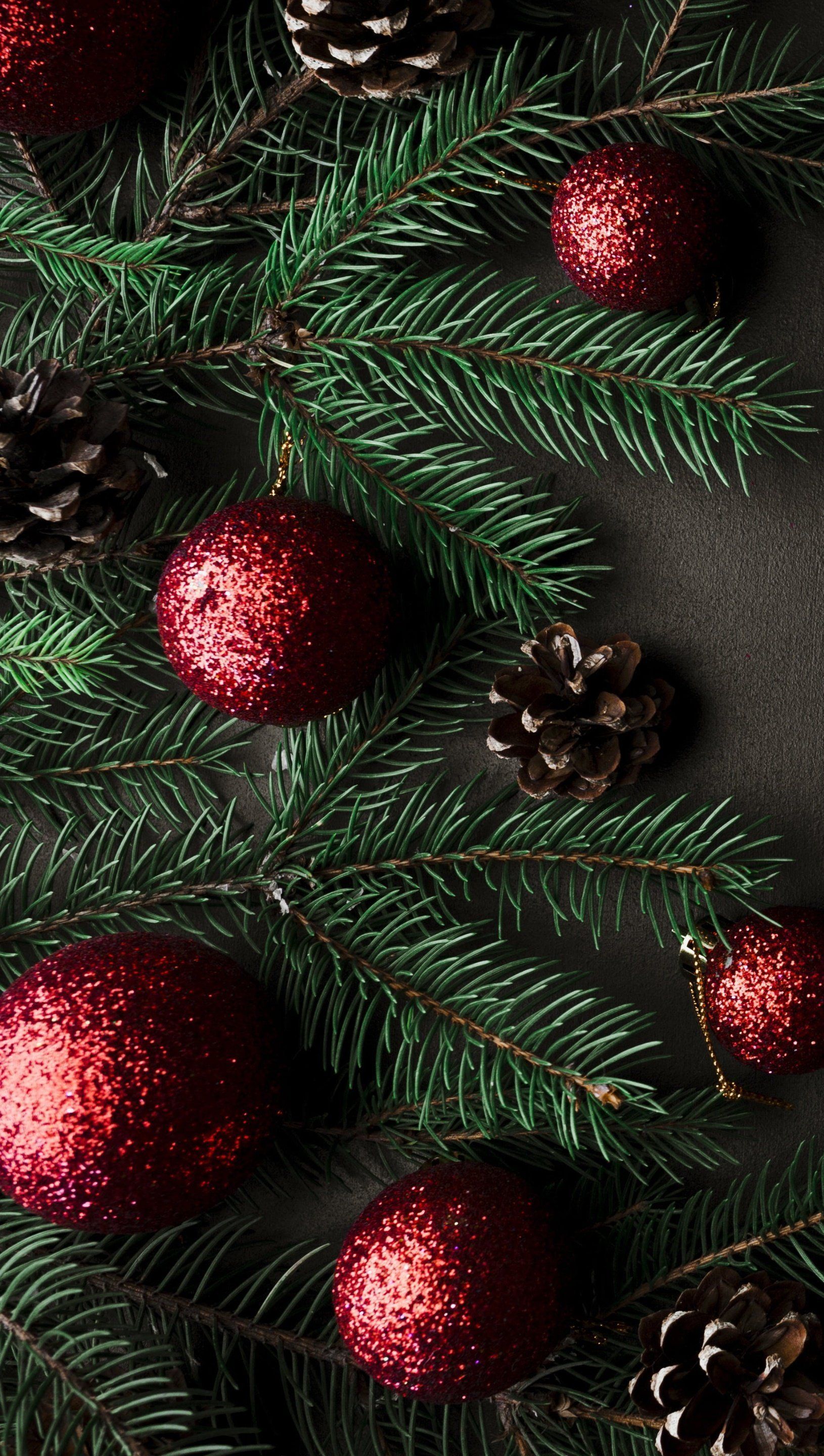1630x2880 Christmas ornaments Wallpaper 5k HD