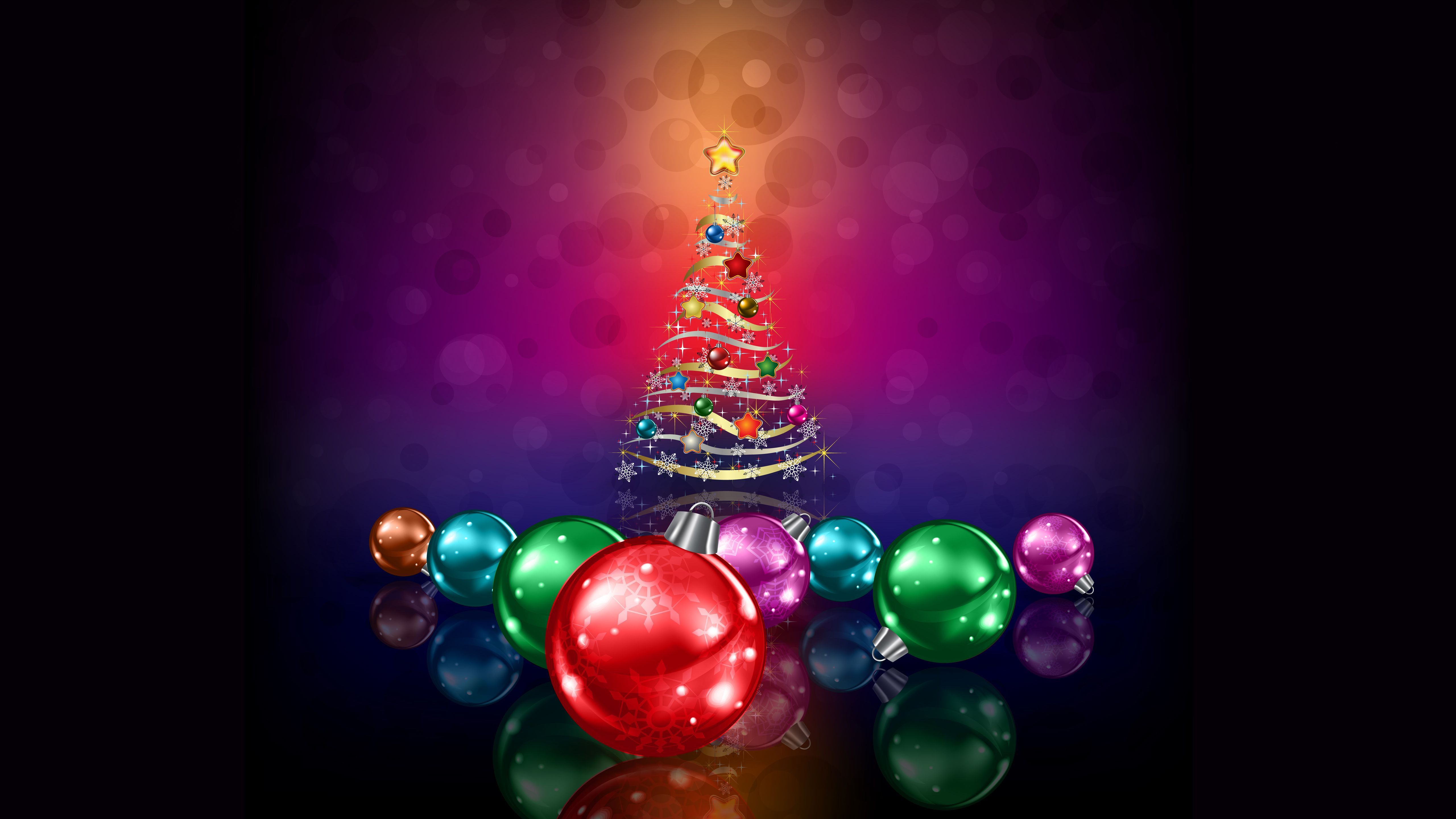5120x2880 Christmas balls, 5K, Decoration, Xmas