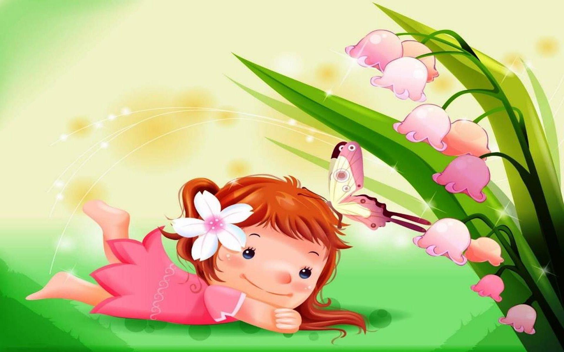 Cute Cartoon Pink Flowers Wallpapers - Top Free Cute Cartoon Pink
