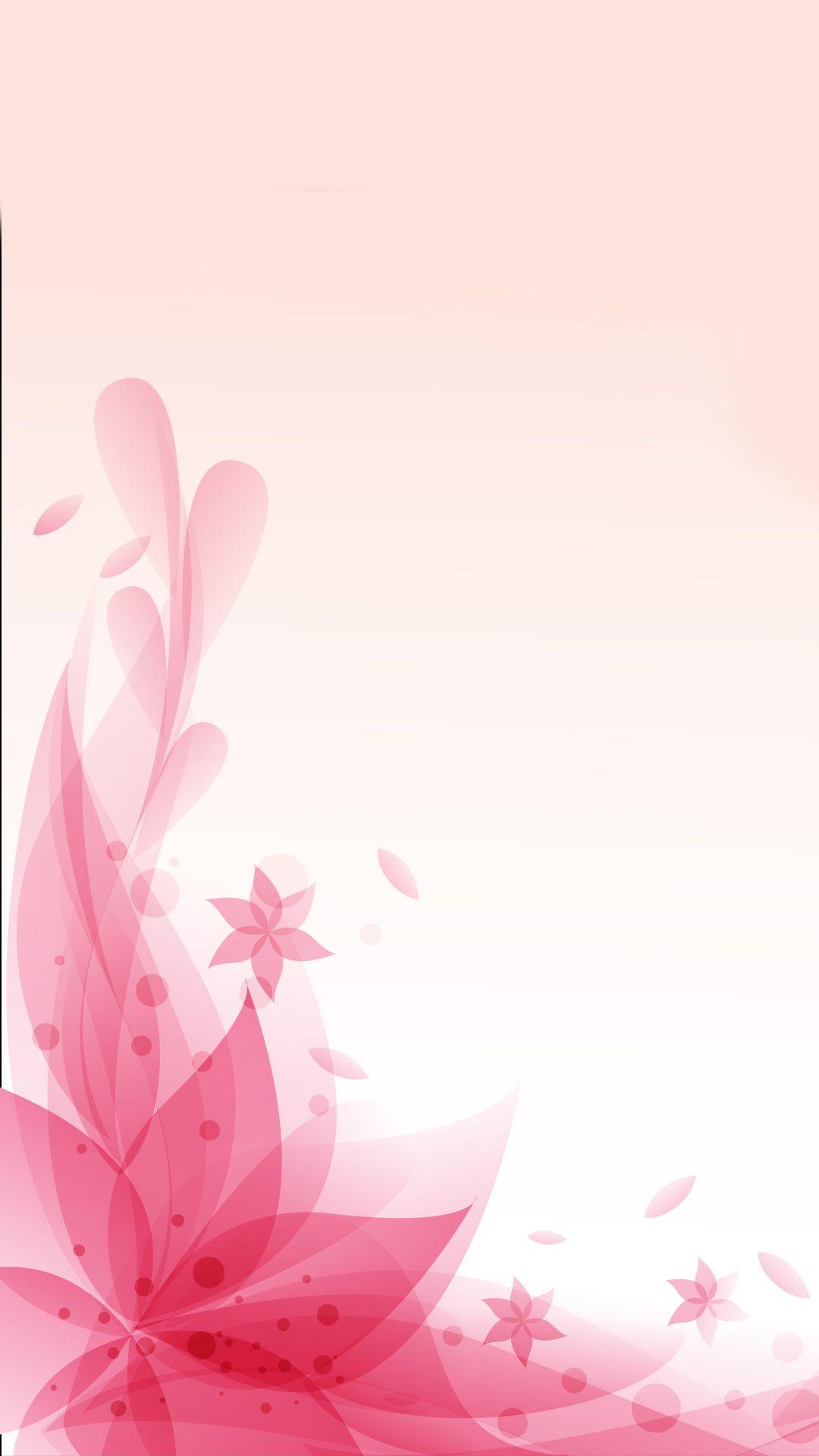 1080x1920 Pretty flowers on pink background. Pretty