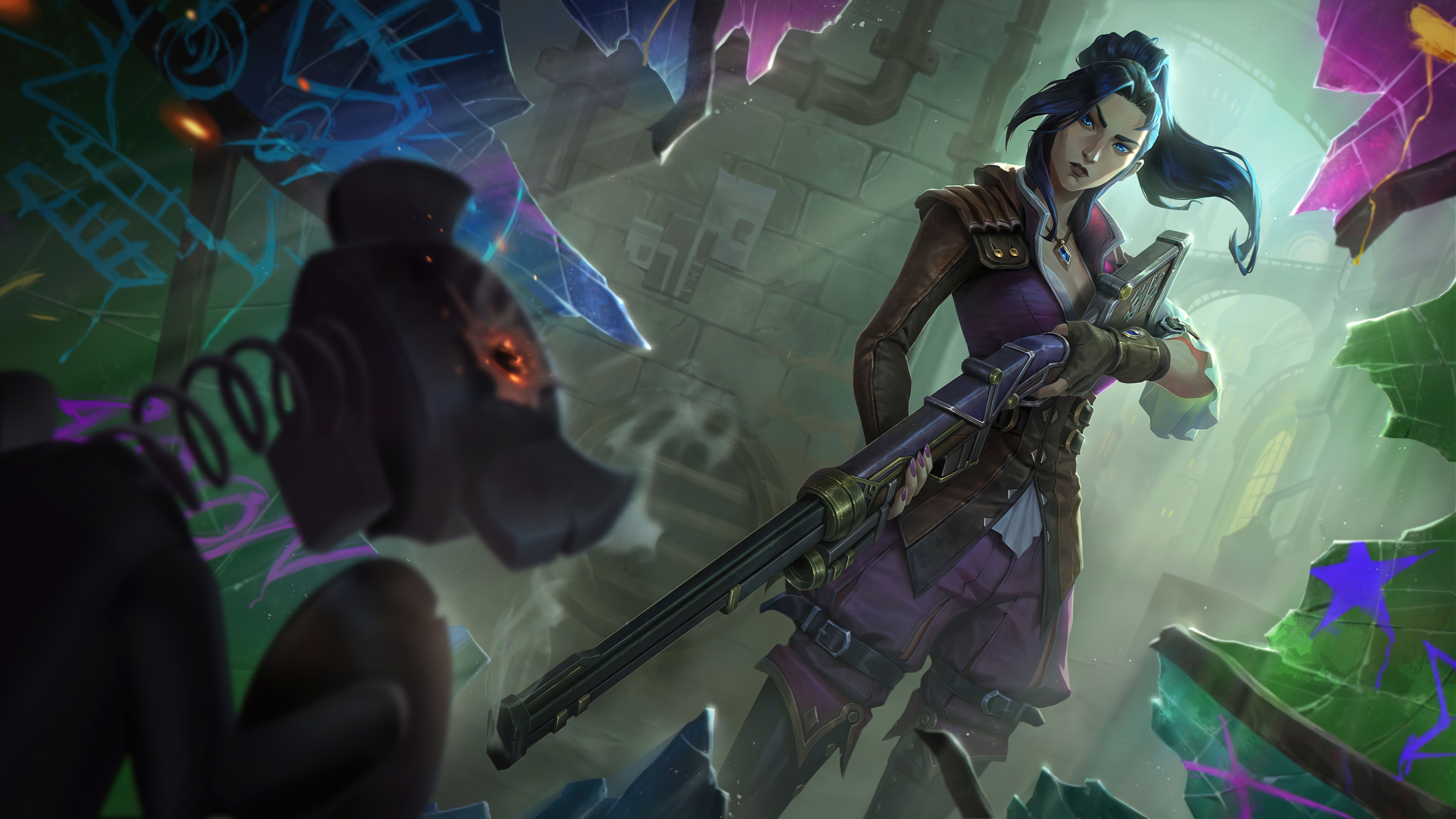7680x4320 Arcane Caitlyn Wallpaper 8K 4K PC