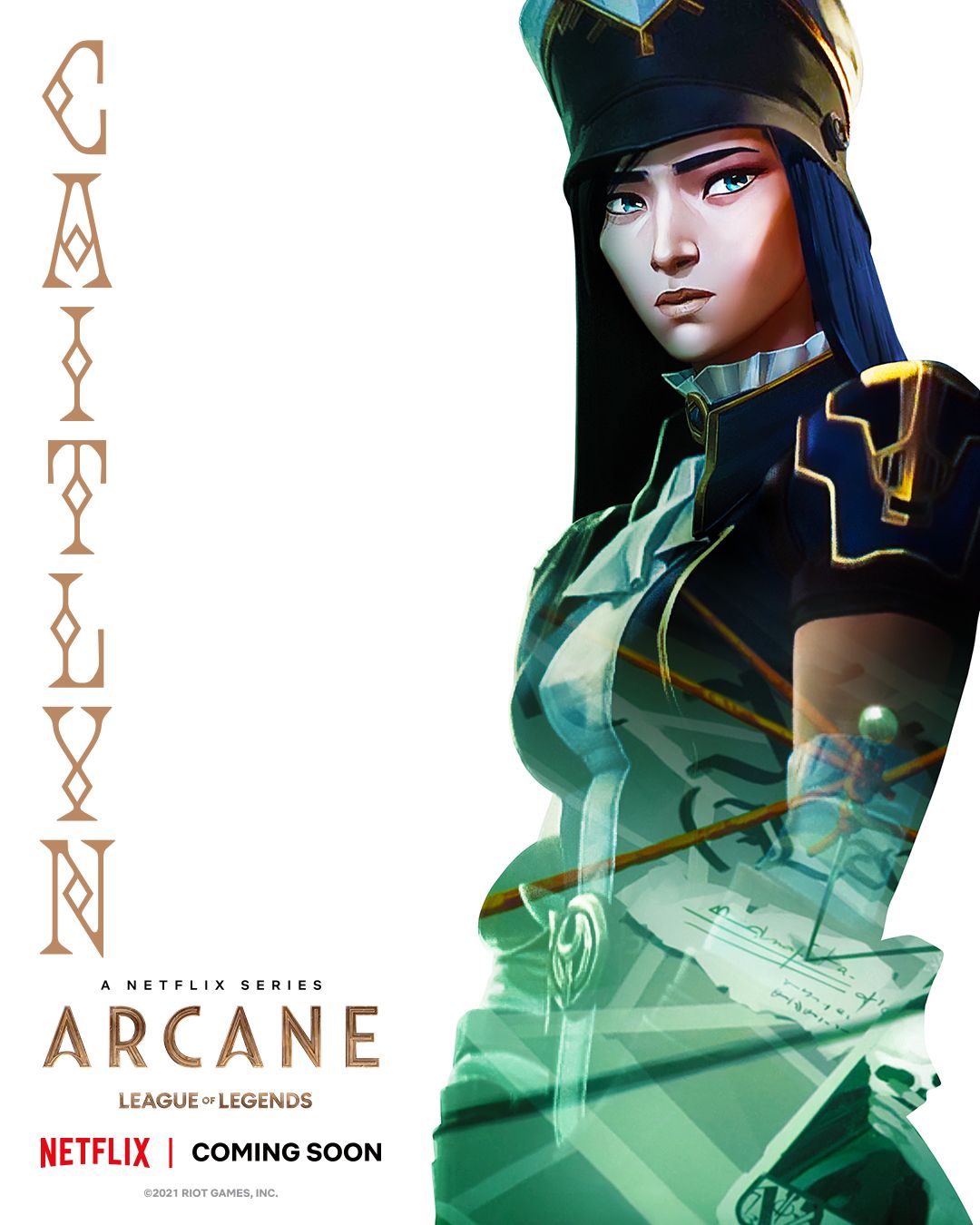 1080x1350 Arcane Caitlyn Wallpaper