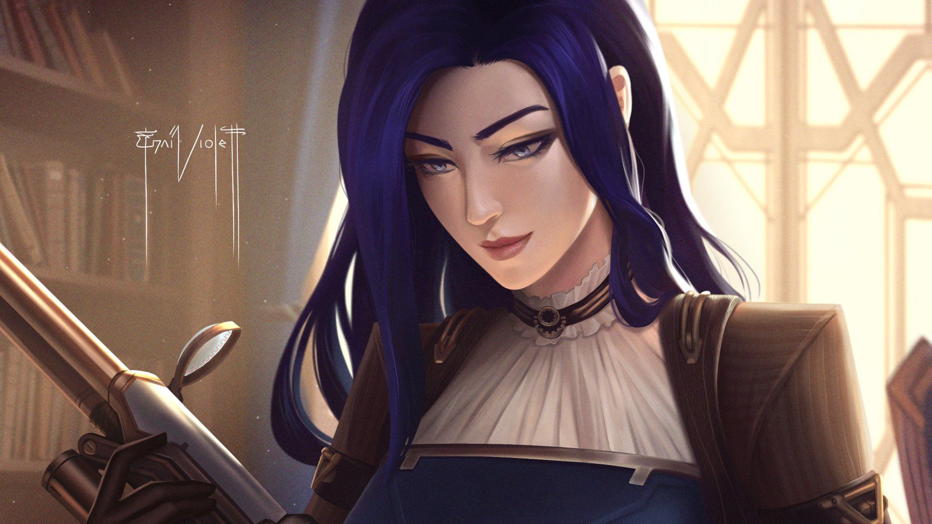 1920x1080 Arcane Caitlyn Wallpaper