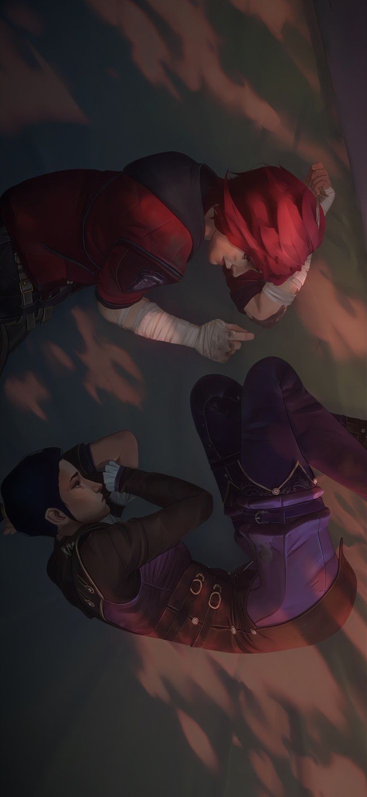 736x1596 Arcane Vi Caitlyn wallpaper