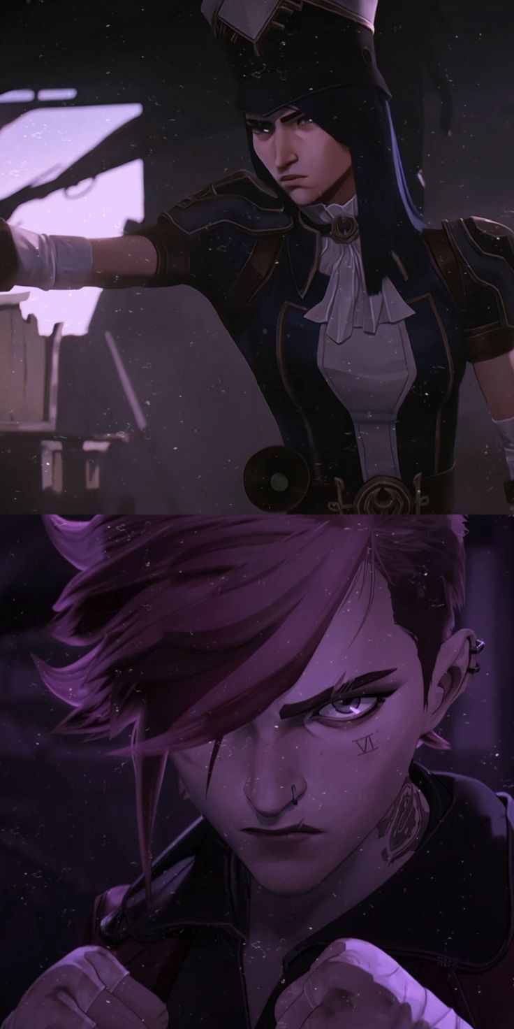 736x1472 Violet & Caitlyn Arcane Wallpaper <3