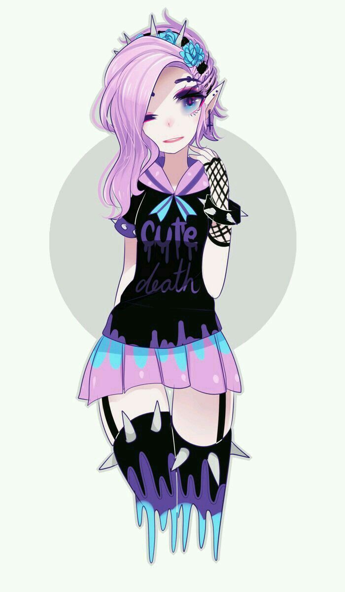 700x1200 Pastel Goth Anime Wallpaper