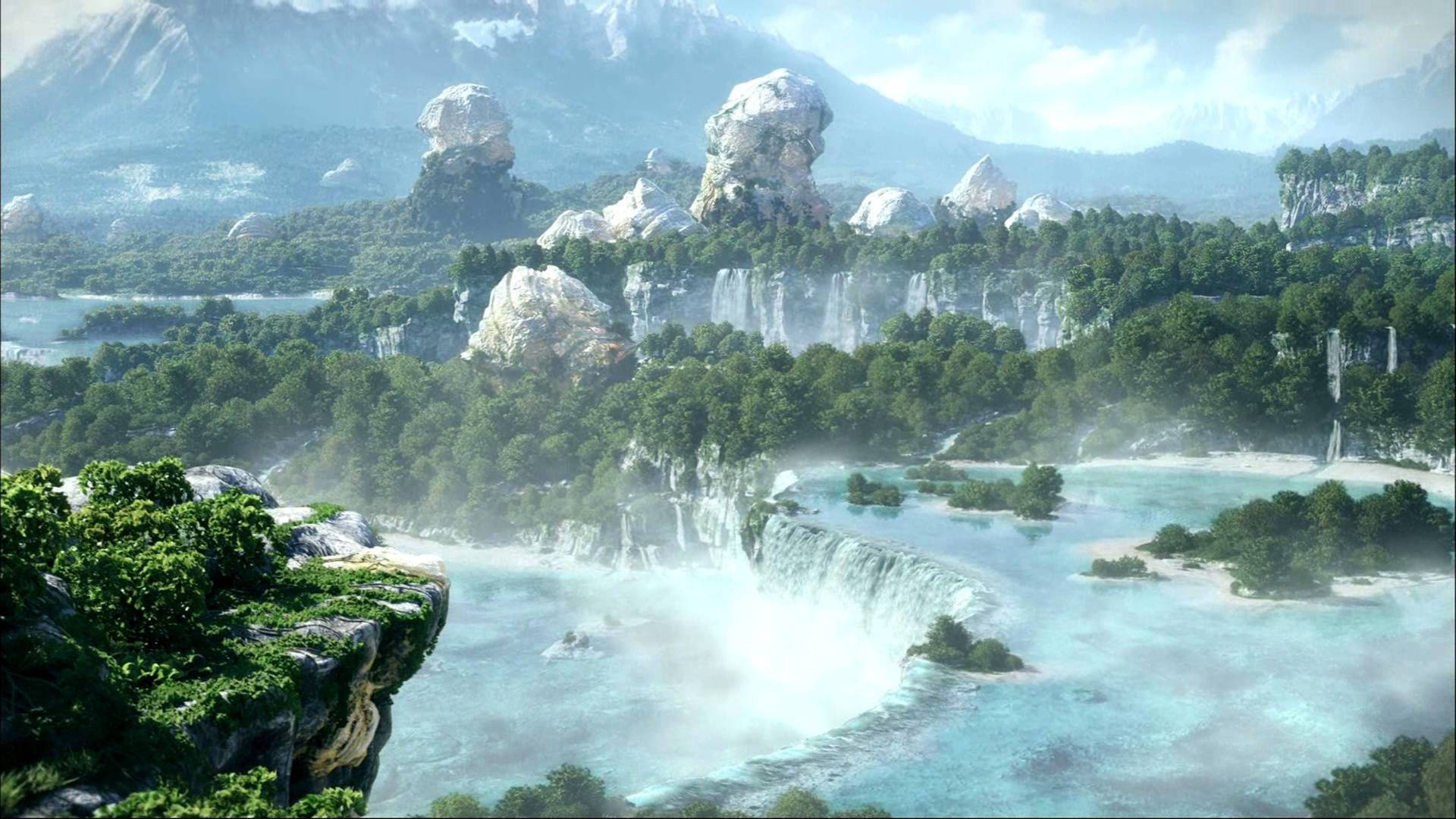 1920x1080 Final Fantasy Xiv Animated HD Waterfall