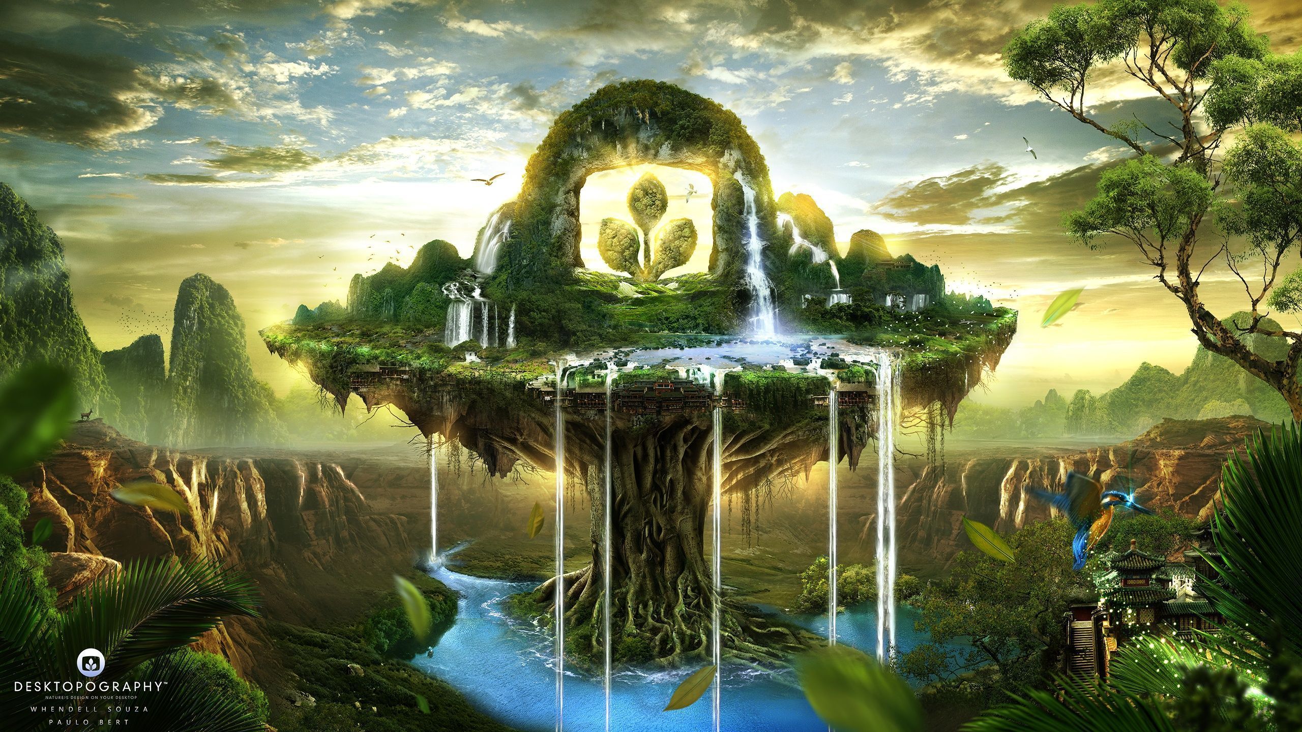 2560x1440 Waterfall Wallpaper