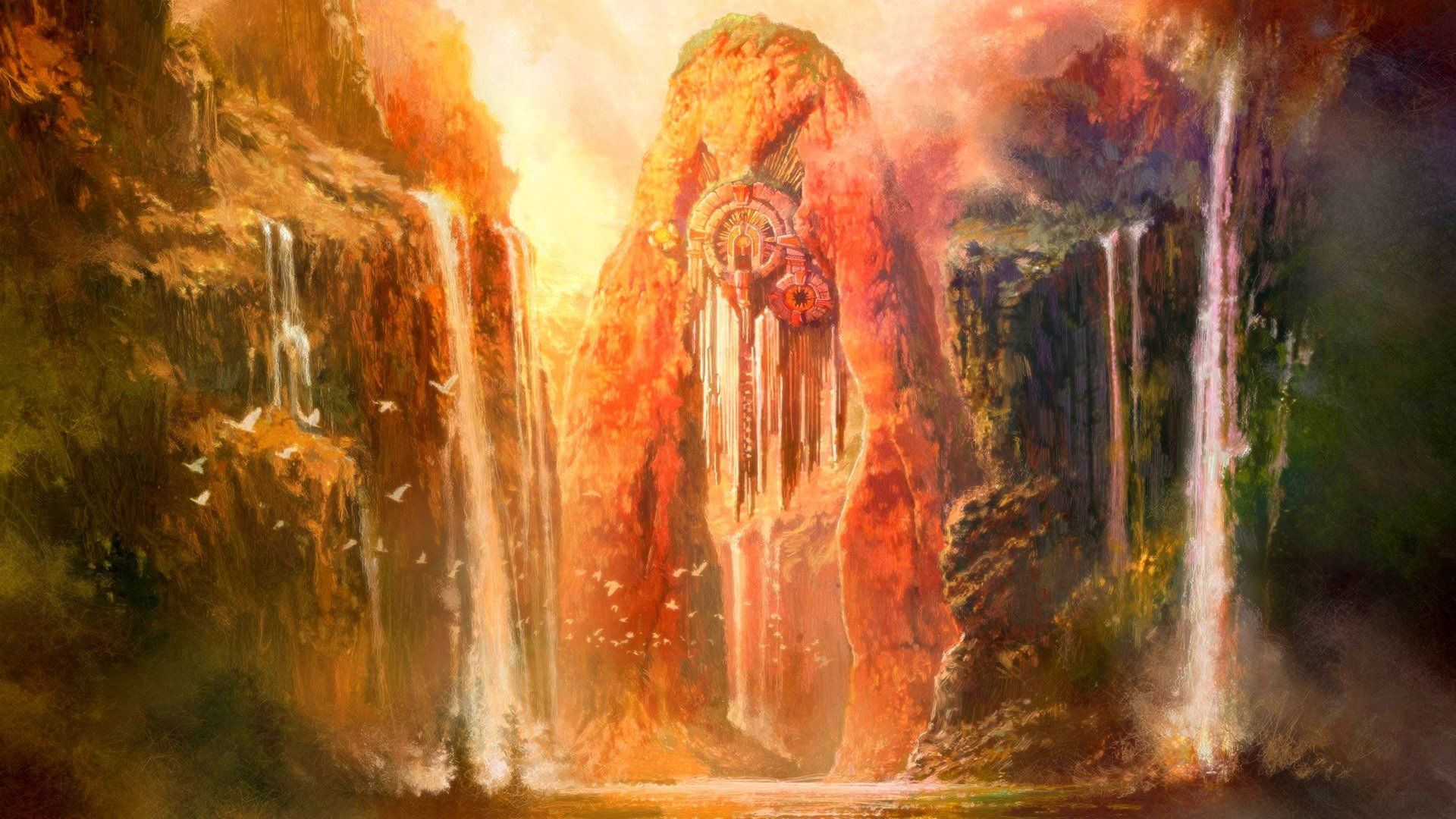 1920x1080 Fantasy, Waterfall, Artistic download
