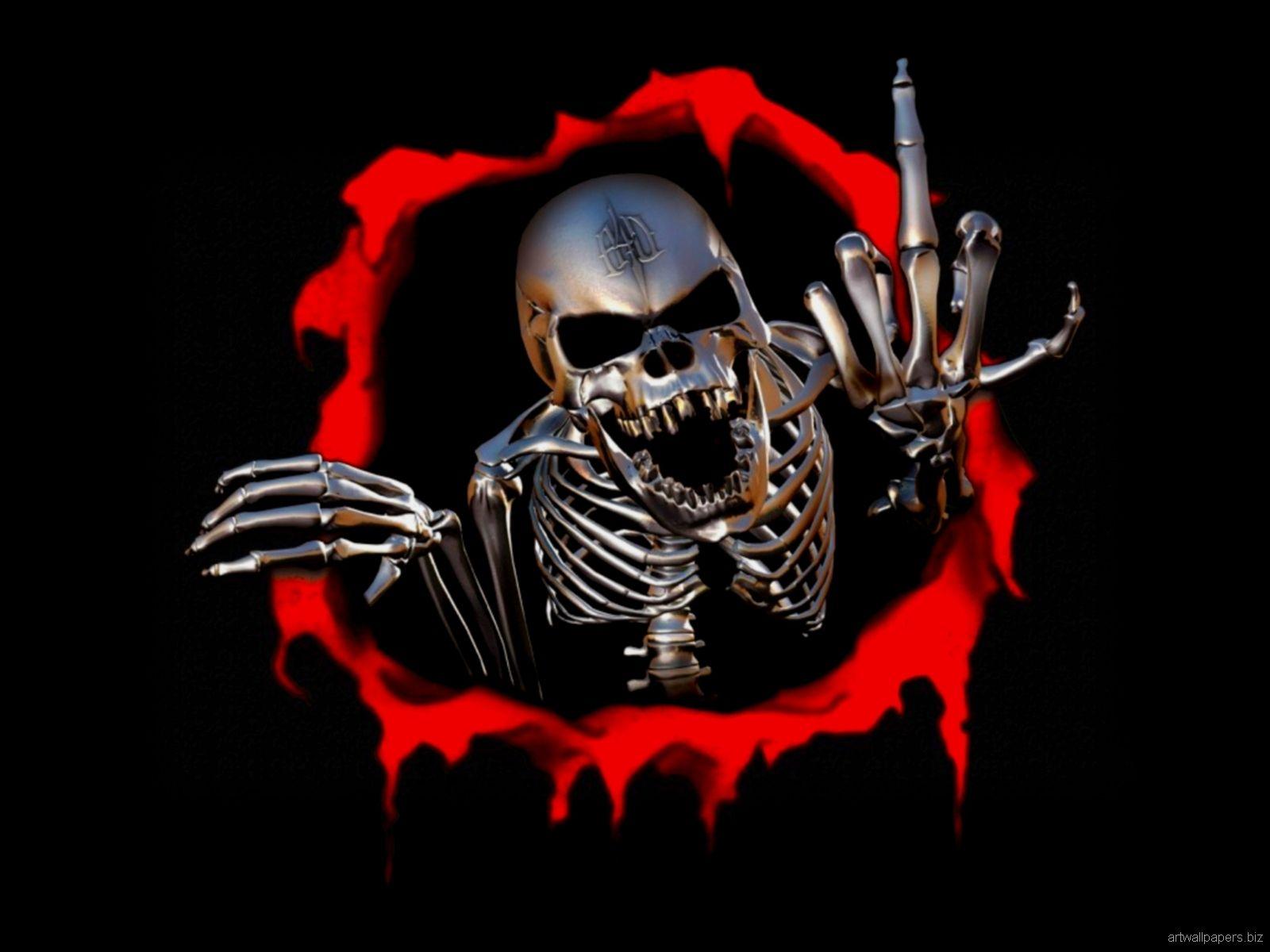 1600x1200 Cool Skull Wallpaper Background