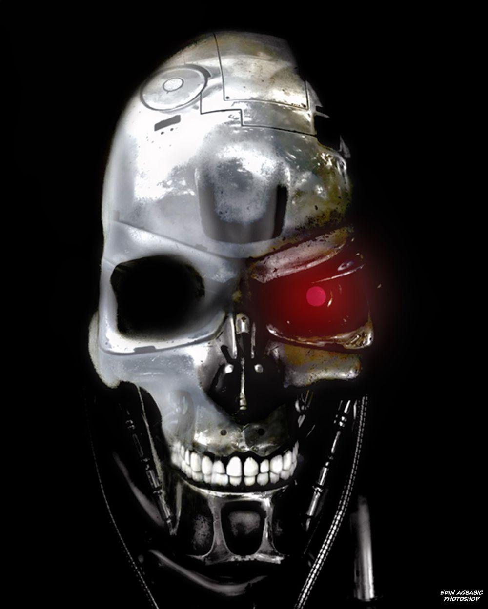 1000x1249 Terminator Skull Wallpaper