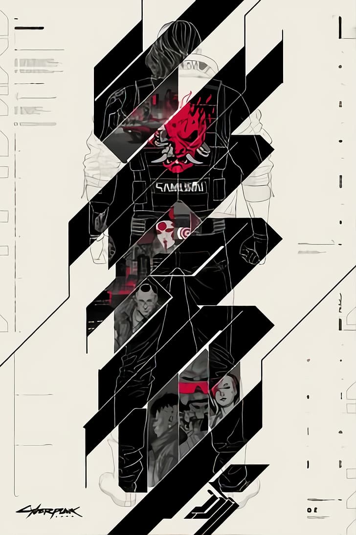 728x1092 Cyberpunk samurai 1080P, 2K, 4K, 5K HD