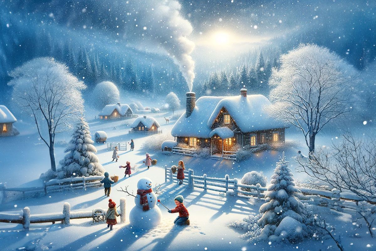 1200x800 The First Snowfall of the Holiday Season