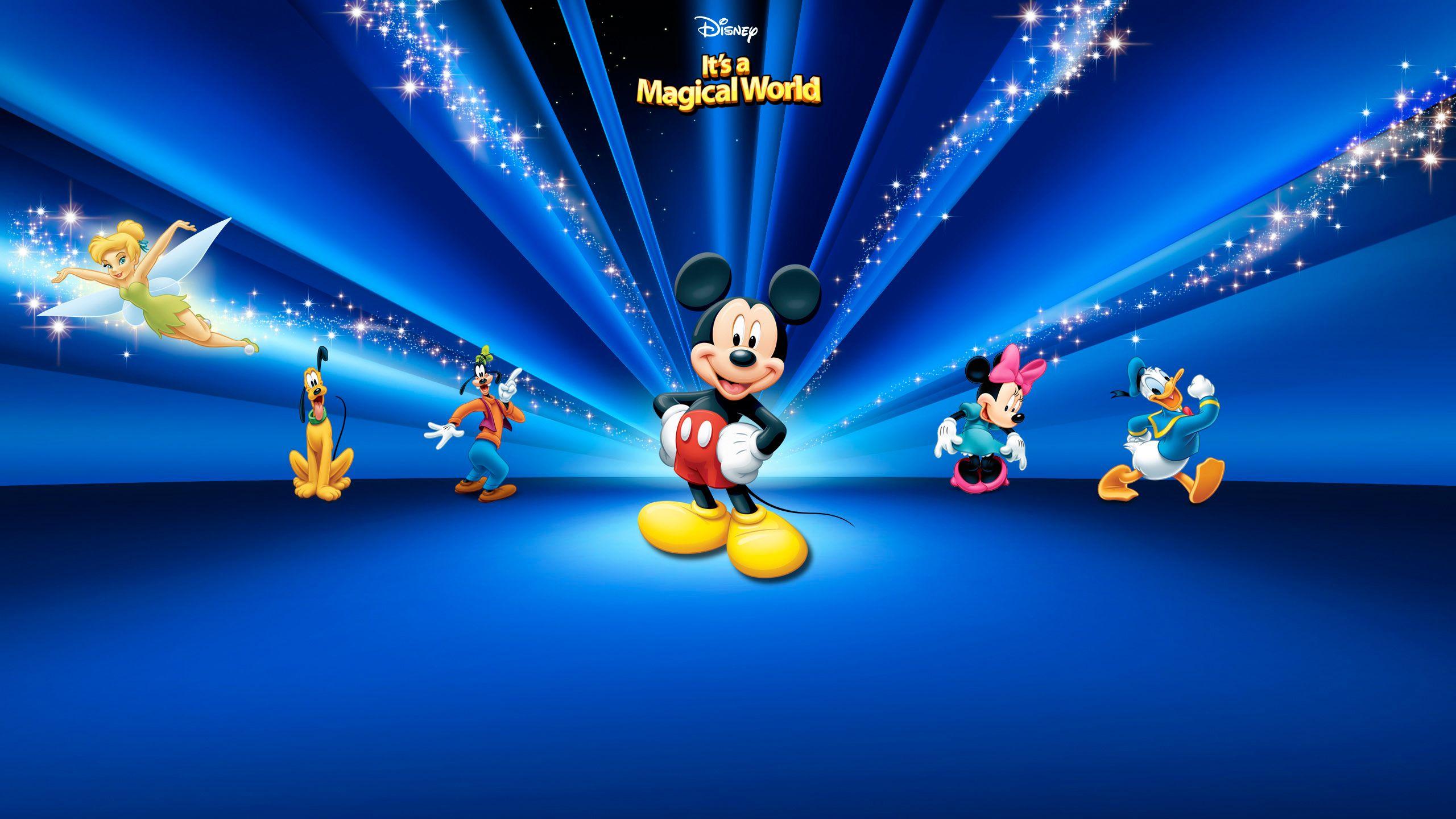 2560x1440 Disney Mickey Mouse Blue Splash Hình nền
