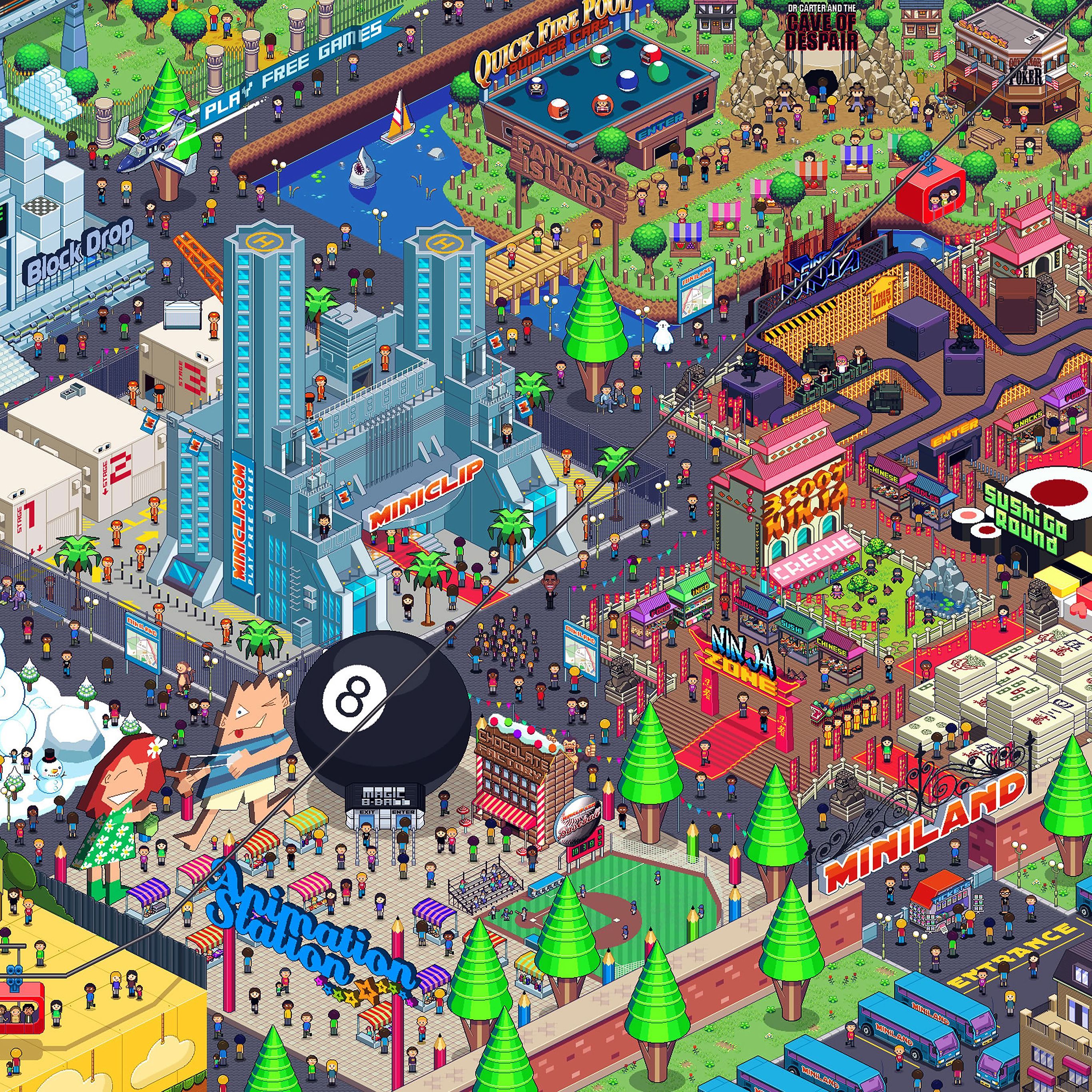2732x2732 Android wallpaper. pixel art