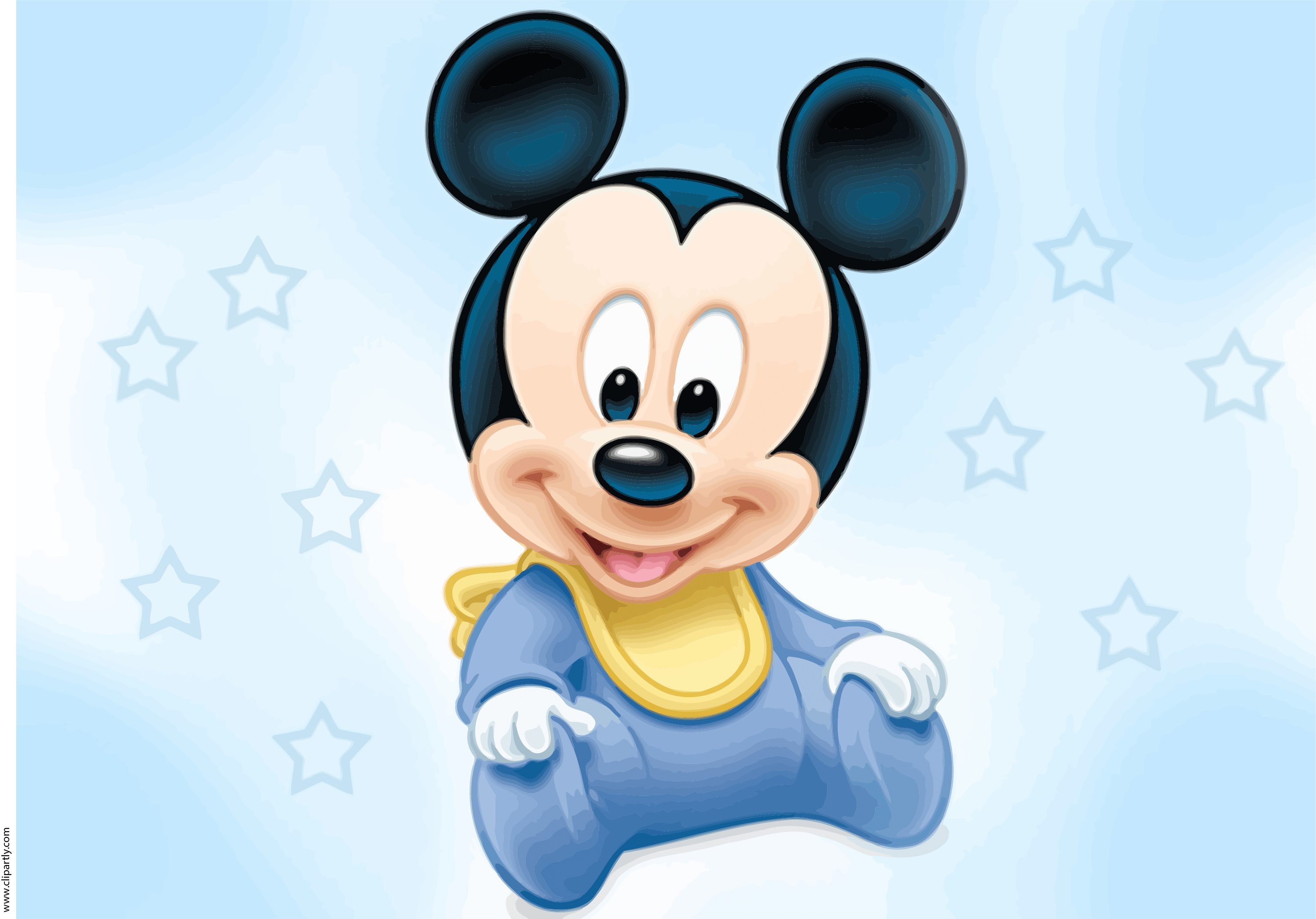 2996x2092 Mickey Mouse Blue Clipart