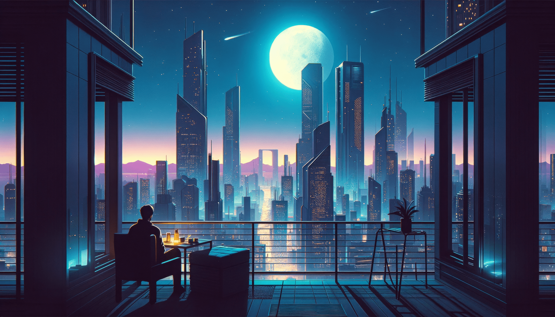 1920x1097 LoFi Ambience HD Wallpaper
