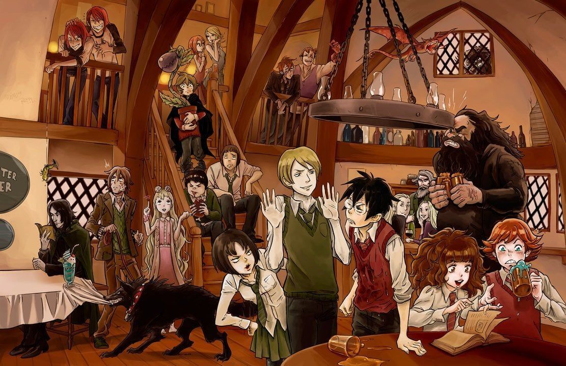 1111x719 An Evening at the 3 Broomsticks : r
