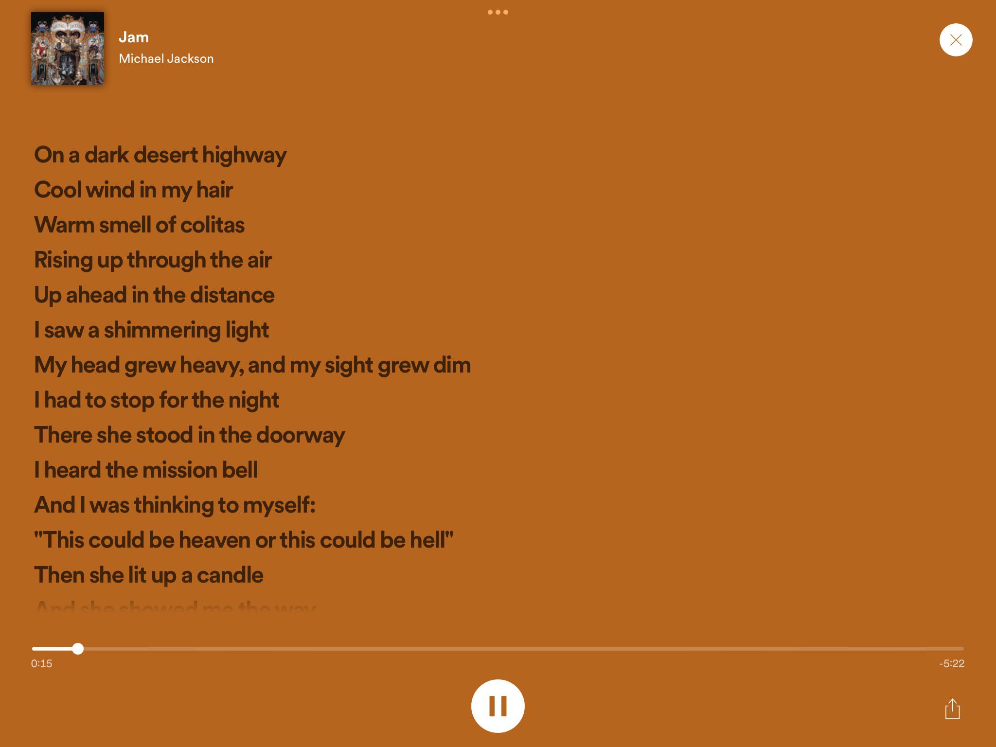 2048x1536 Thanks for the lyrics spotify!
