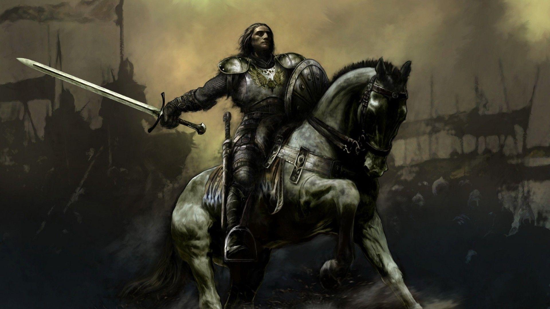 1920x1080 Knights medieval warriors wallpaper. PC