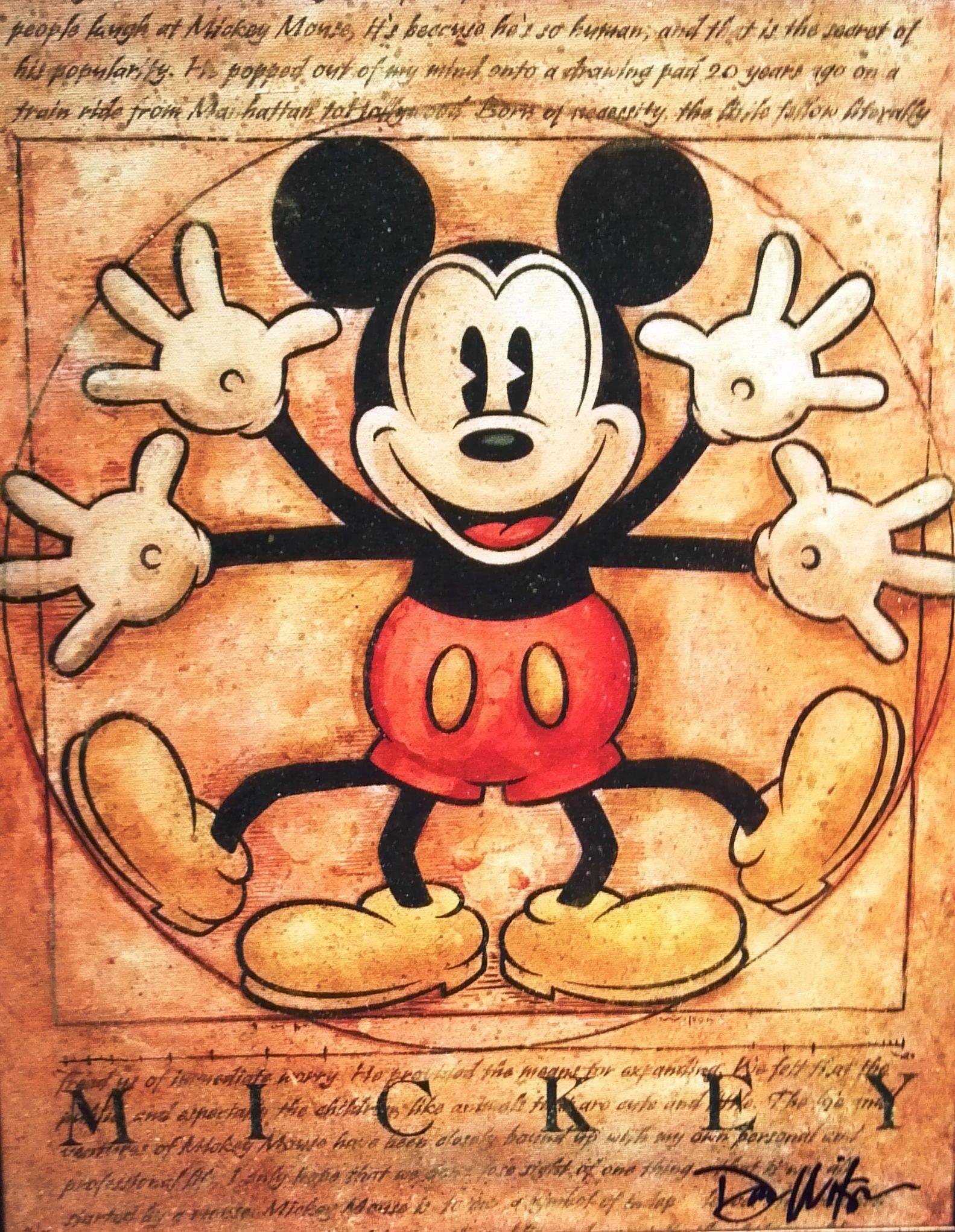1583x2043 Vitruvian Man iPhone Wallpaper Man Mickey Mouse
