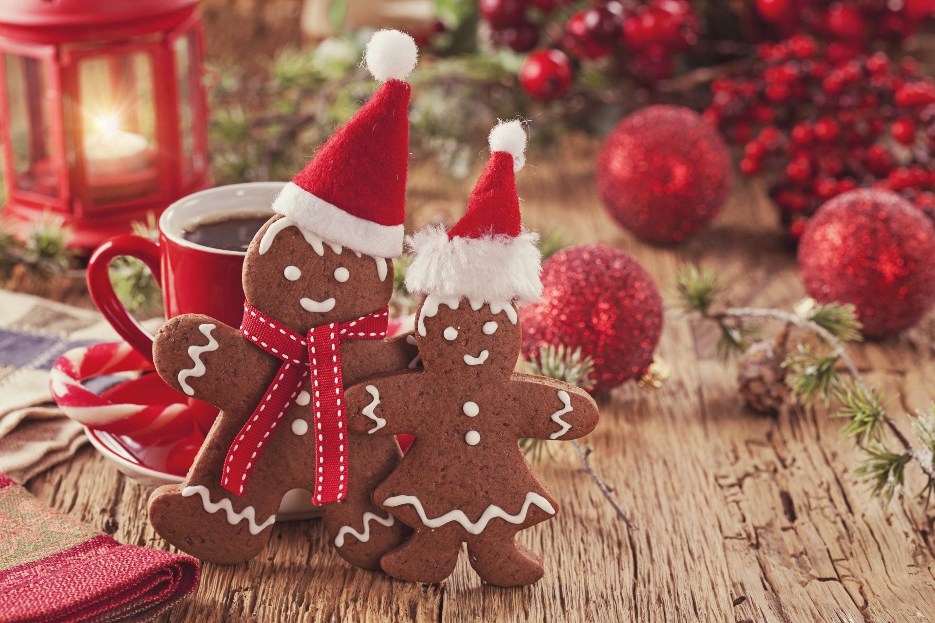 1920x1280 Download Gingerbread Cookie Santa Hat