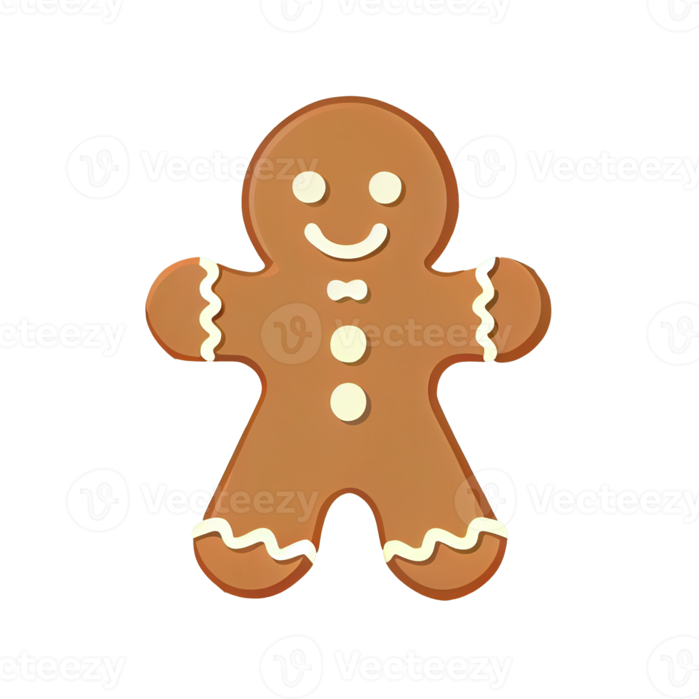 980x980 Flat Christmas Gingerbread Man cartoon