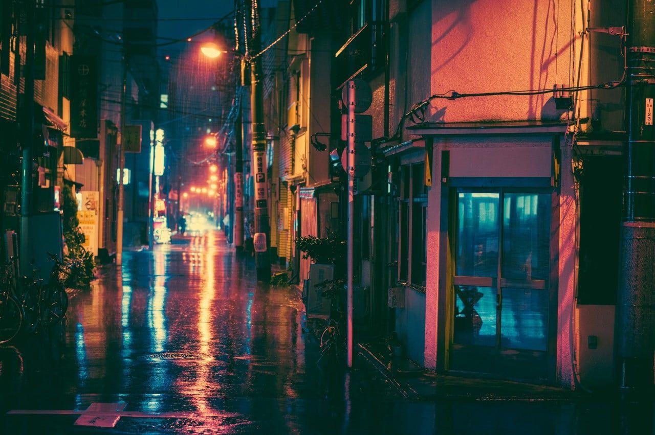 Japanese Rain Street Wallpapers   Top Free Japanese Rain Street