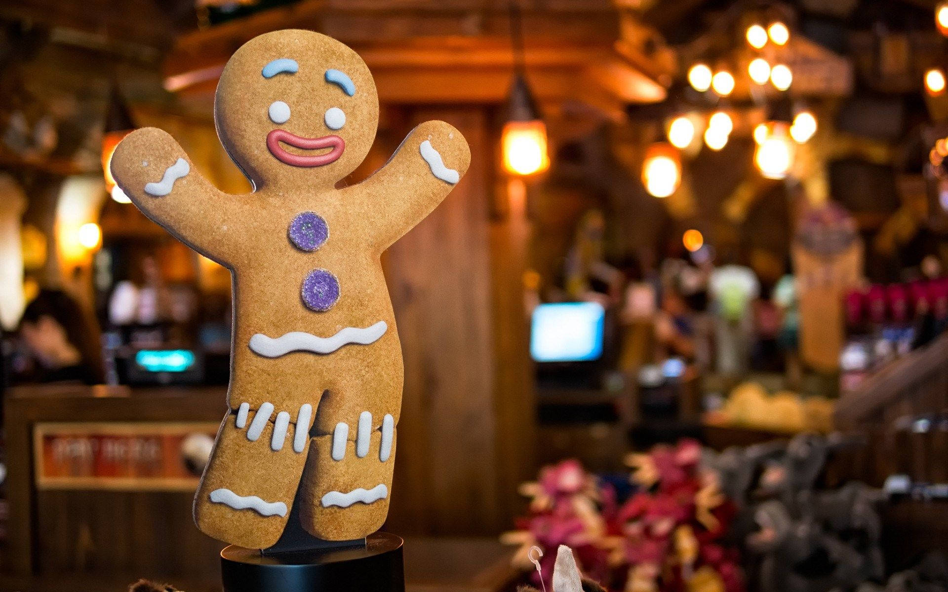 1920x1200 Download A Gingerbread Man Is Sitting