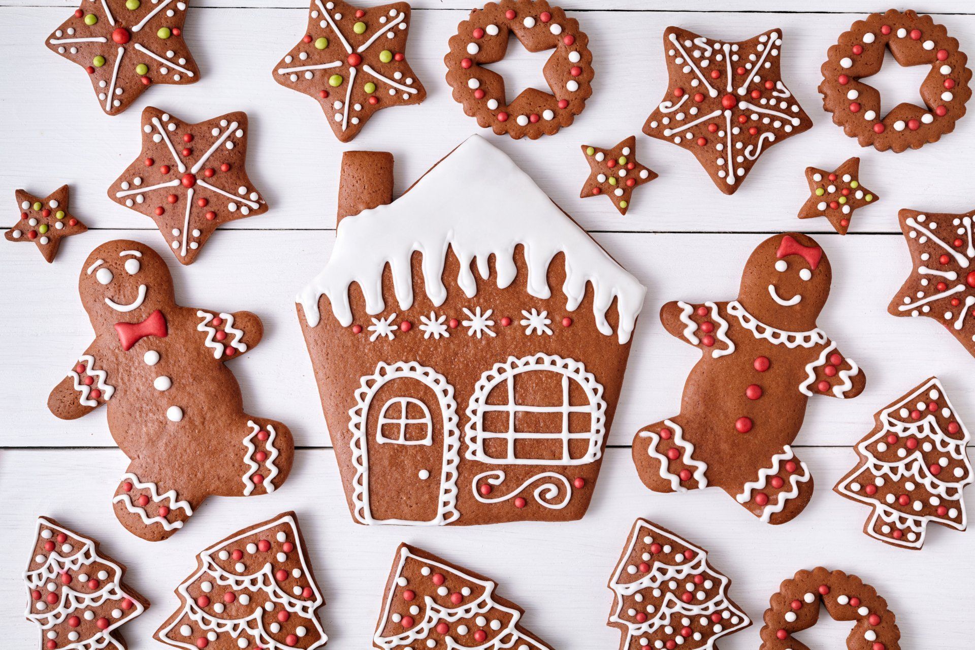 1920x1280 Gingerbread Christmas Food Cookie 4k