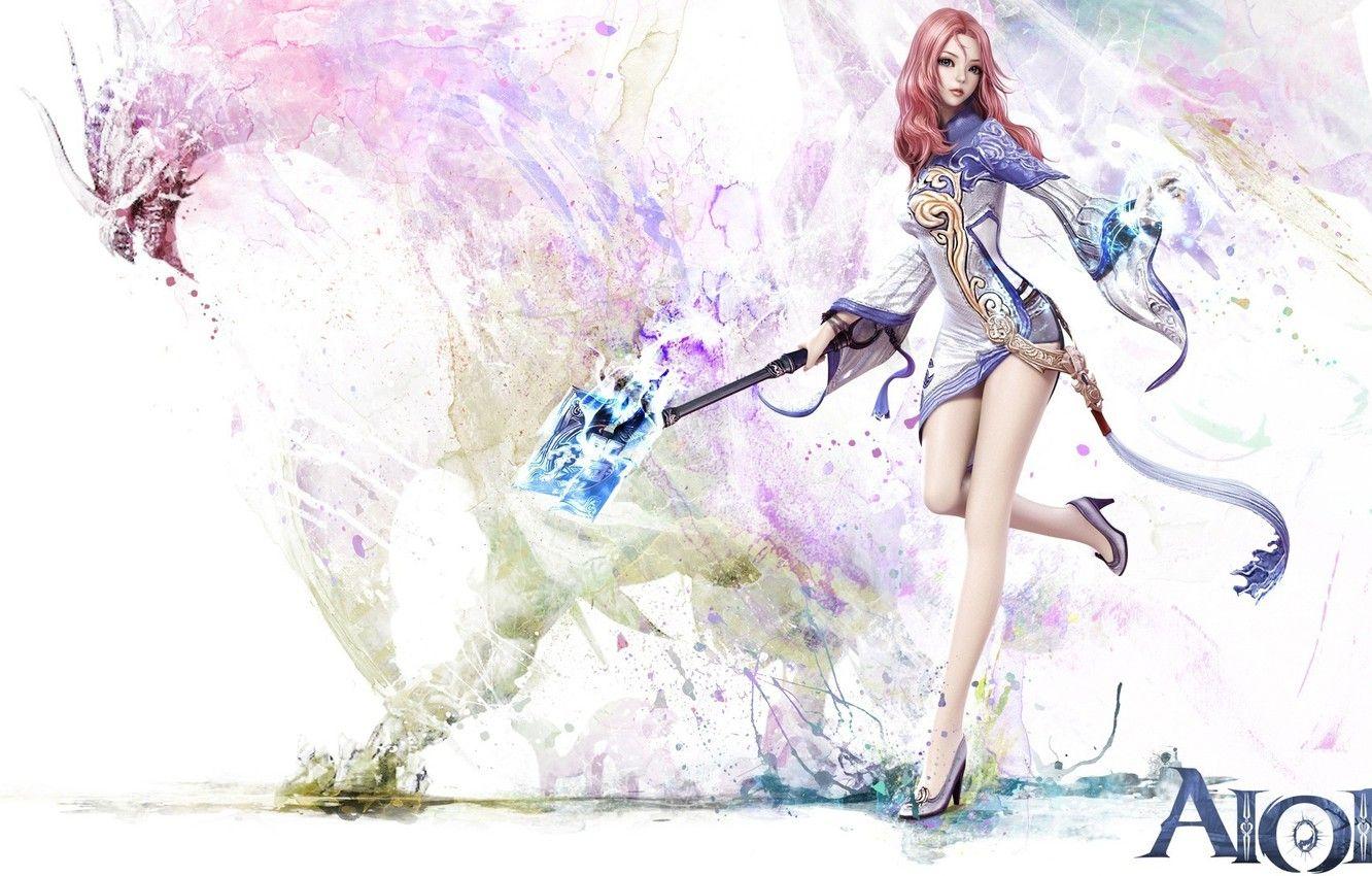 1332x850 Wallpaper girl, magic, the game, Aion image for desktop