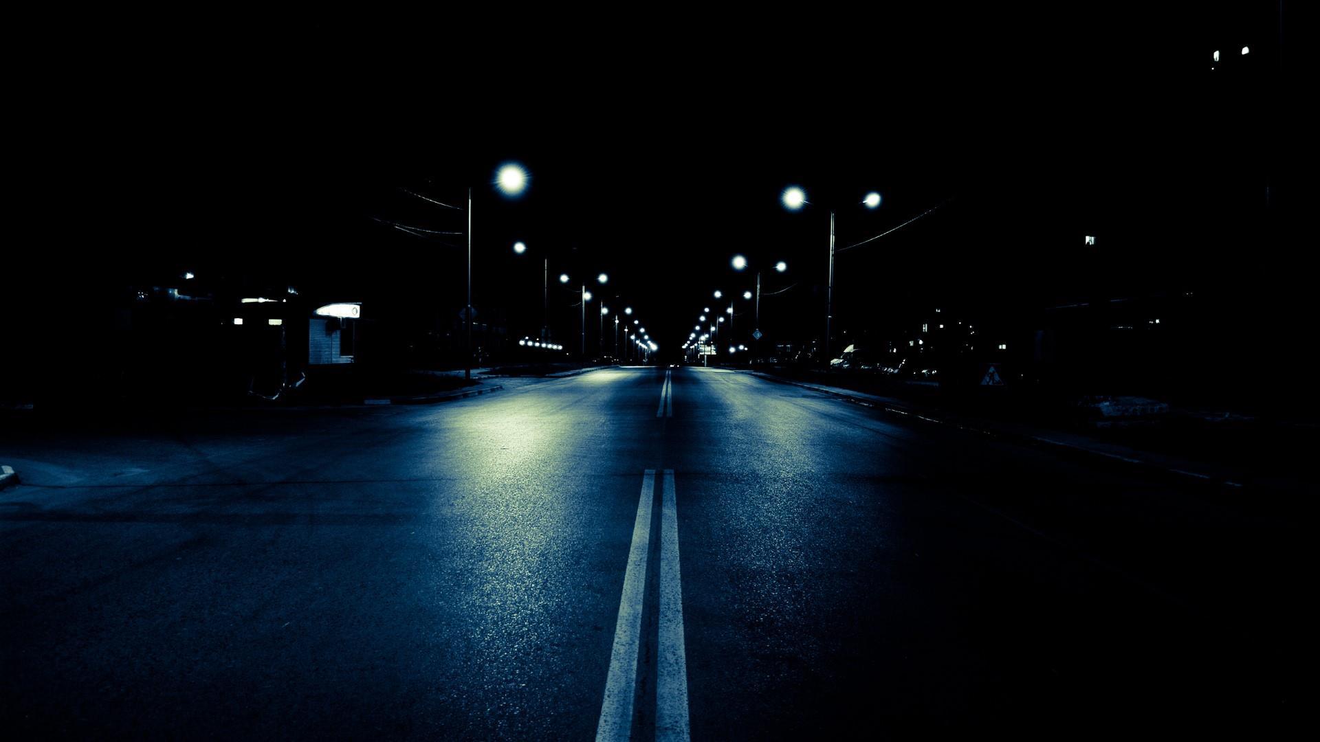 1920x1080 Night Road Wallpaper