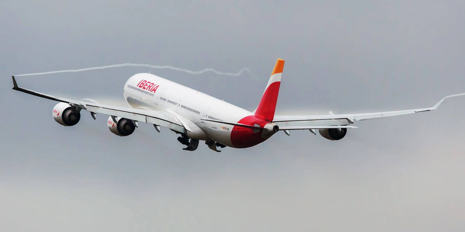 1920x960 Download Iberia Airlines Airplane Rear