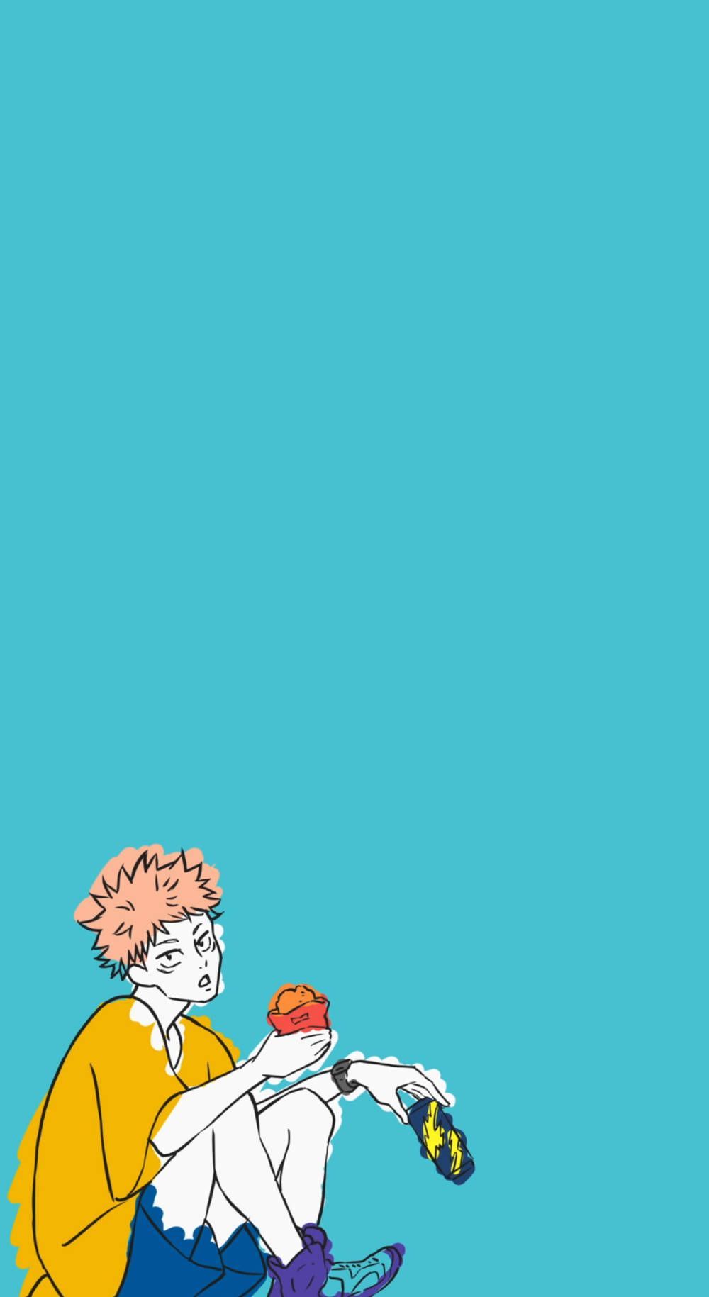 1000x1829 Minimalist Yuji Itadori Fanart Jujutsu