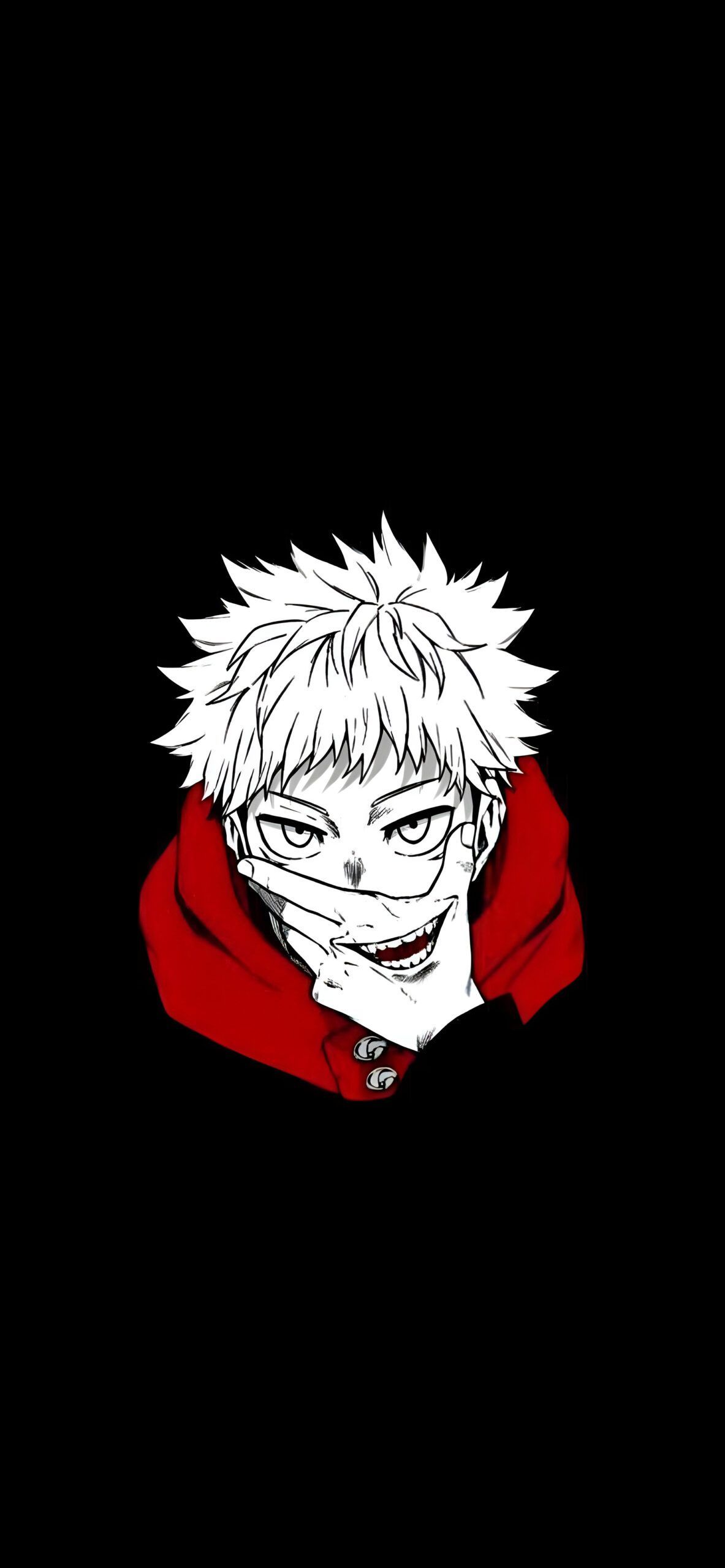 1183x2560 Jujutsu Kaisen Sukuna Red Hoodie