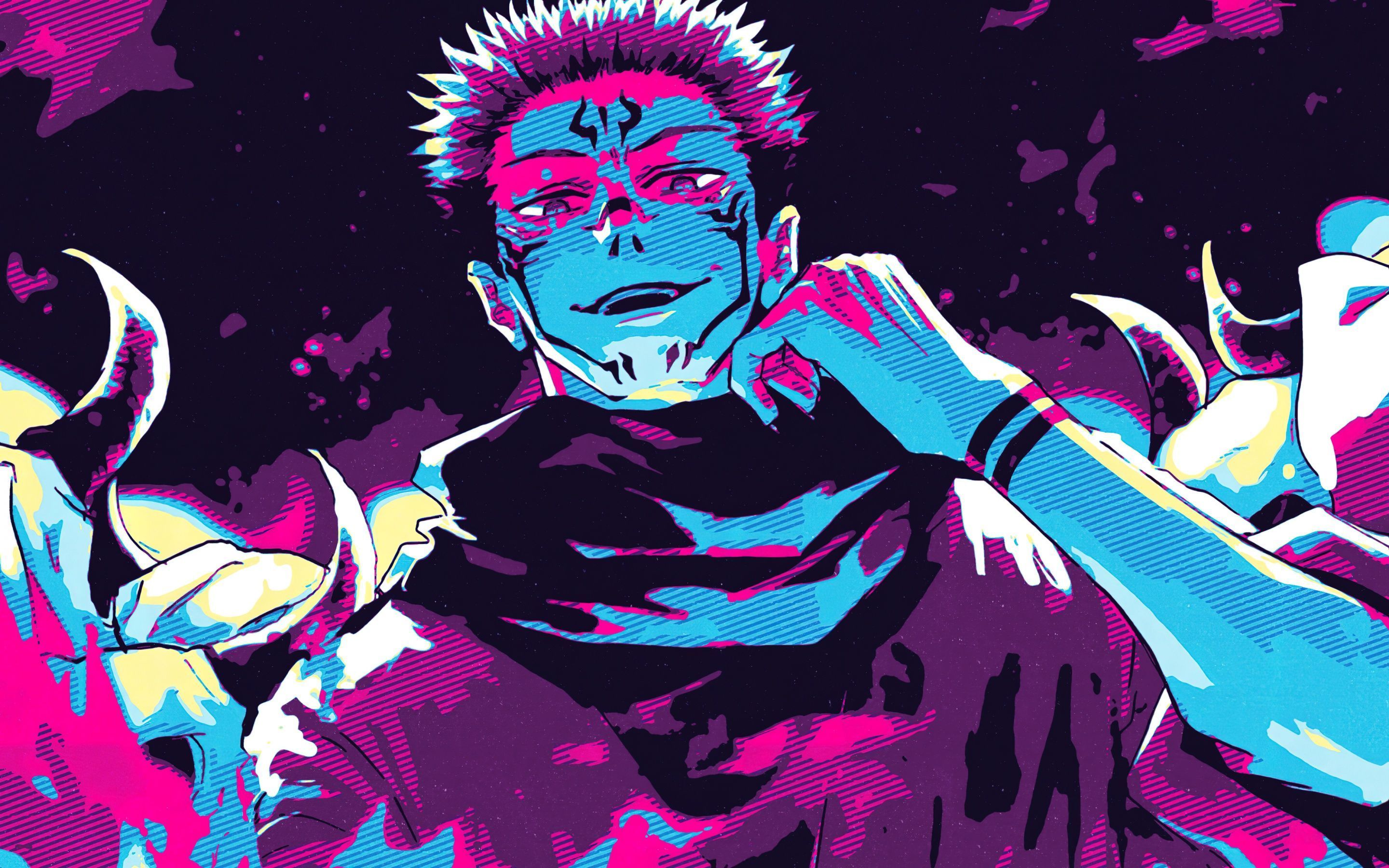 2880x1800 Sukuna Wallpaper 4K, Illustration